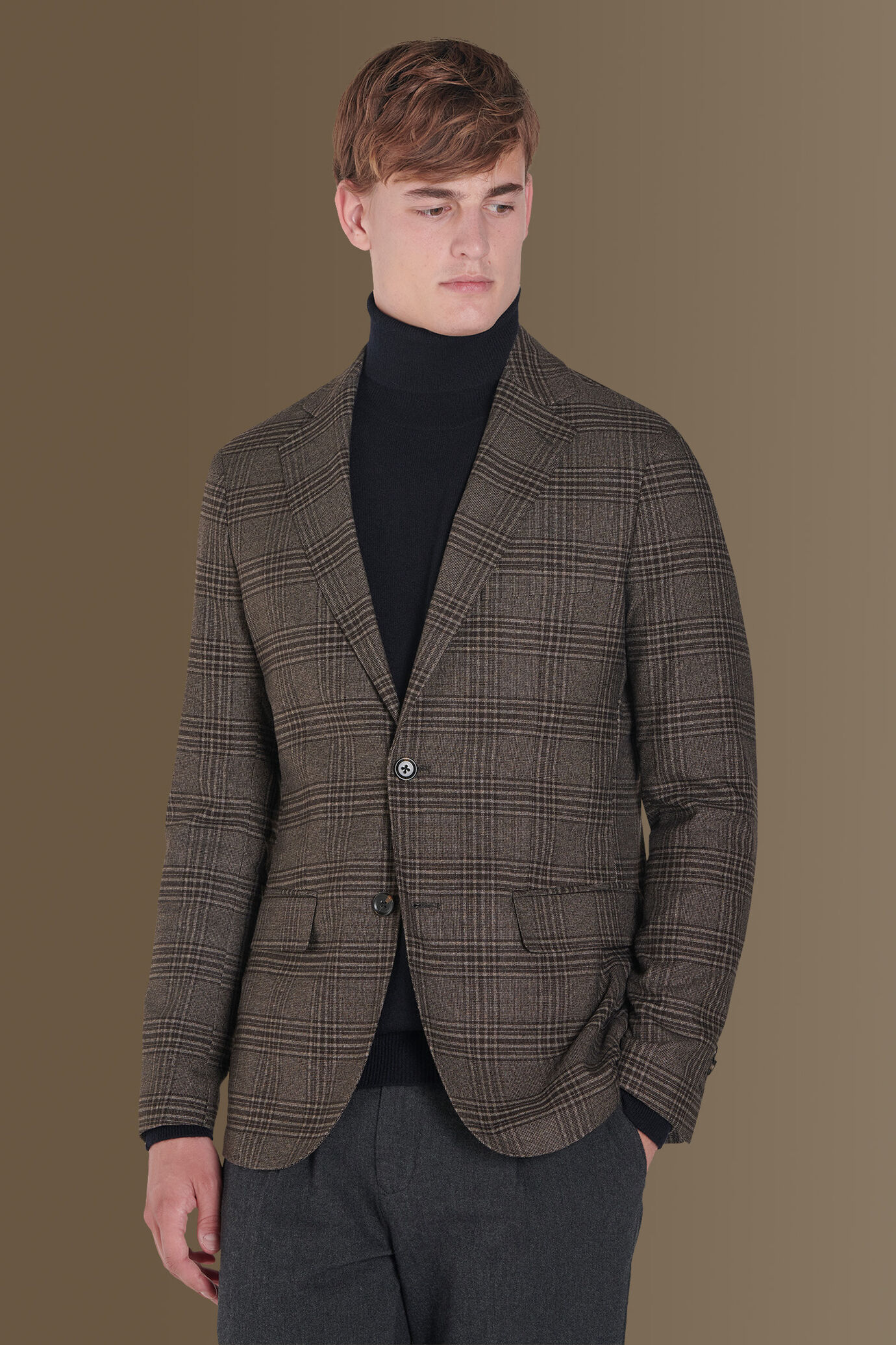 Single breasted check jacket image number 1