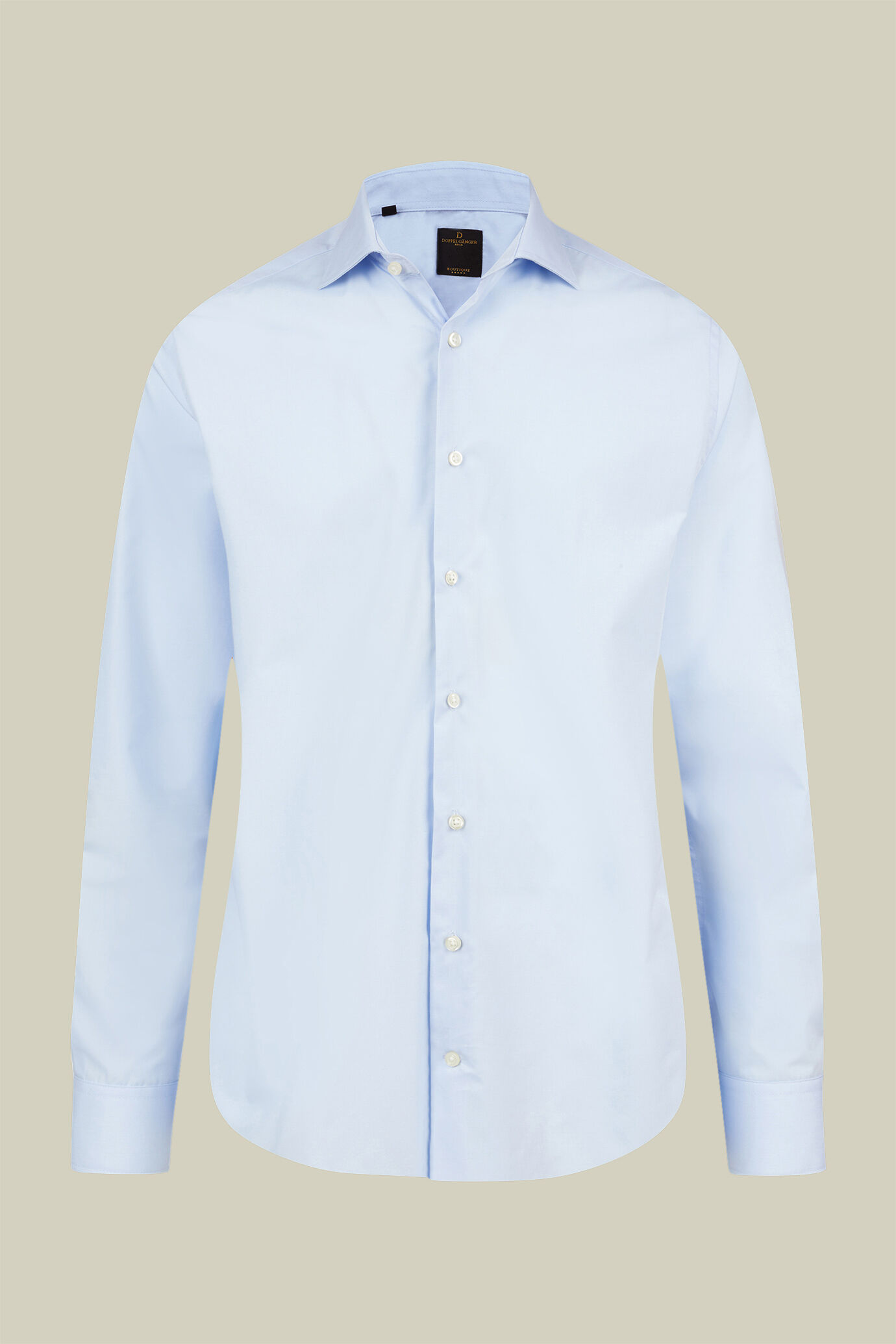 Camicia classica collo francese uomo tinta unita image number 4