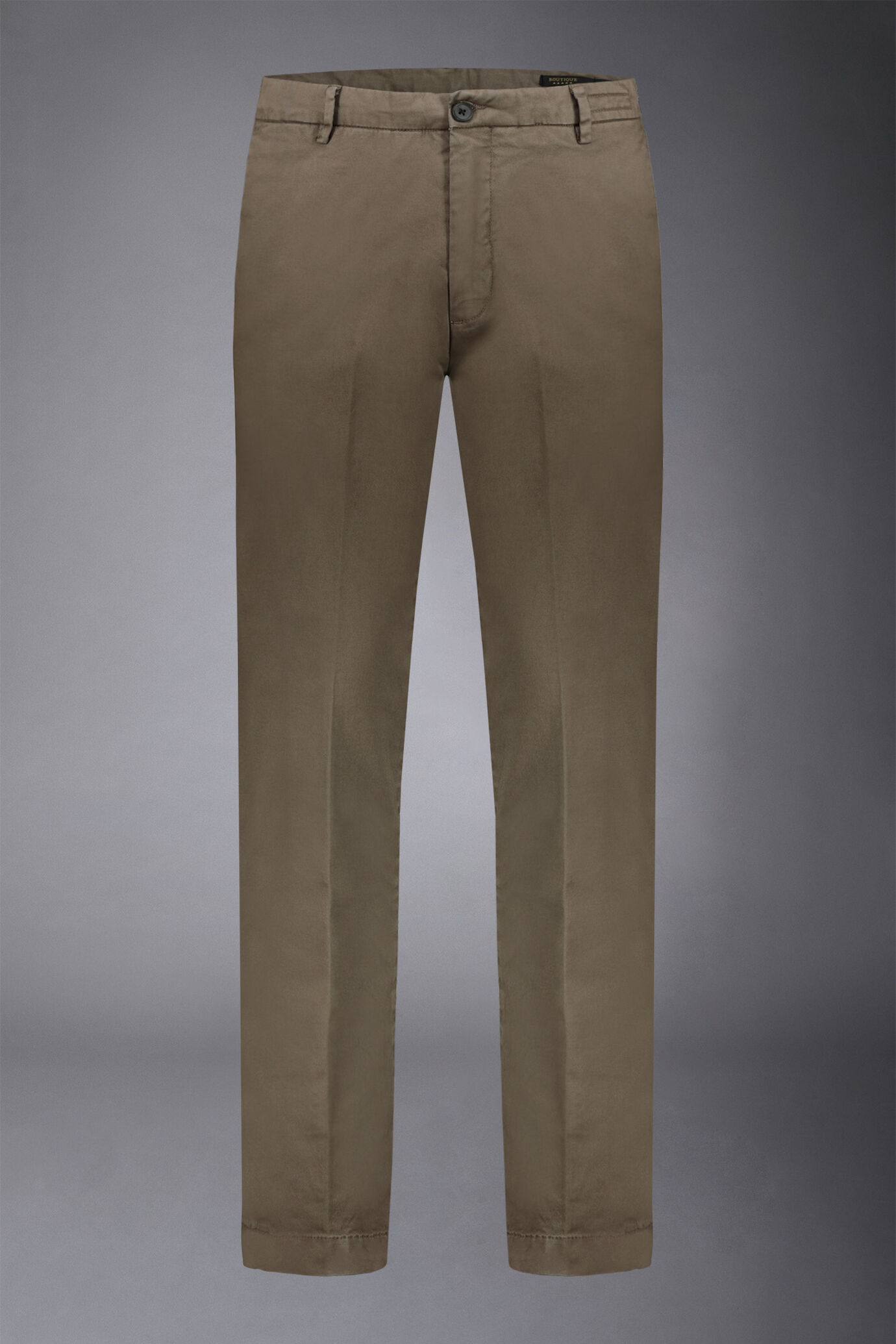 Pantalone chino uomo classico regular fit tessuto twill elasticizzato image number 0