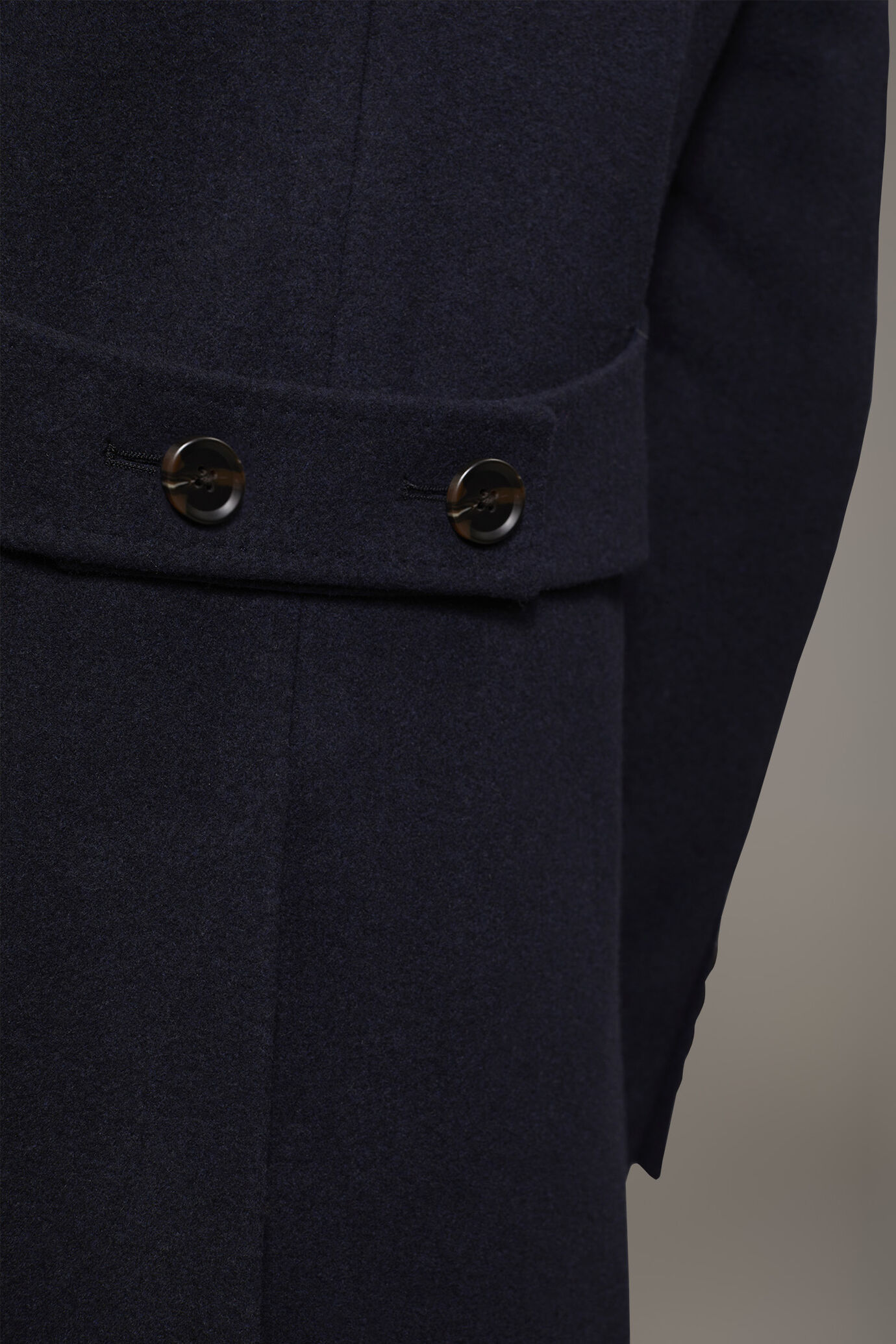 Cappotto classico doppiopetto misto lana lavorazione jersey image number 4