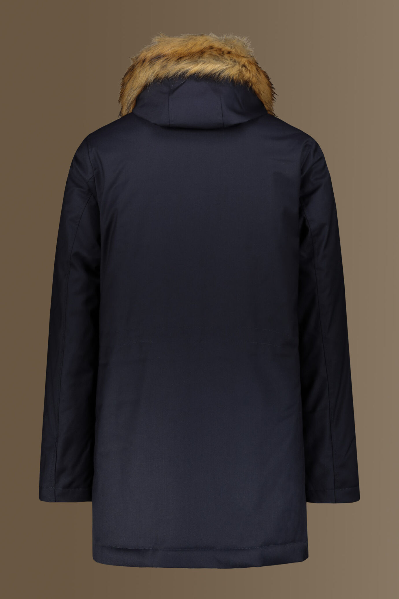 Coated padded jacket with fur image number 6