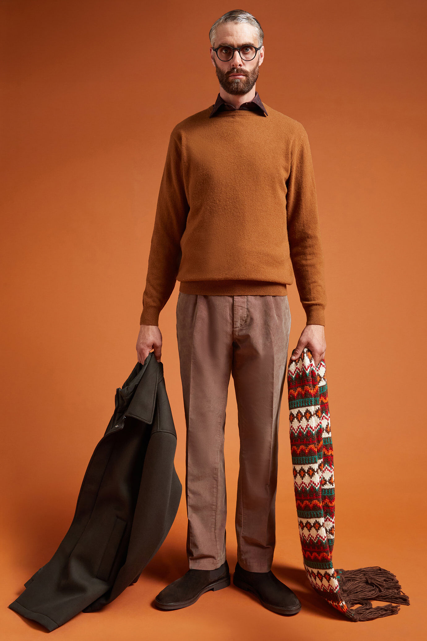 Maglia uomo girocollo misto lana lambswool regular fit image number 1