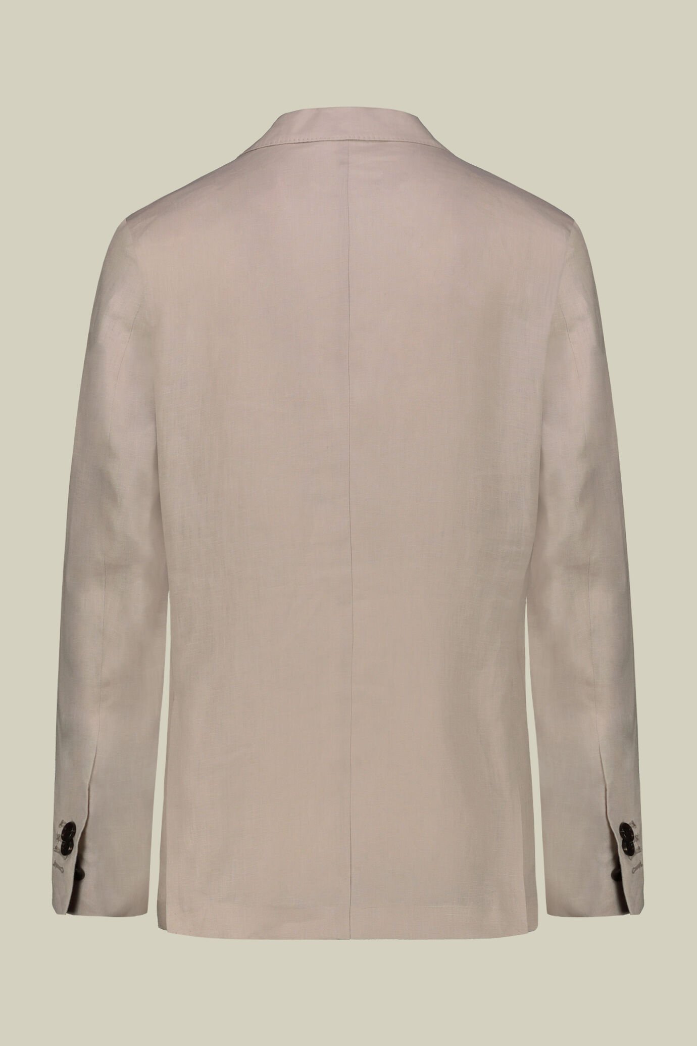 Costume droit pour homme avec pantalon sans plis, en 100% lin effet lavé image number 5