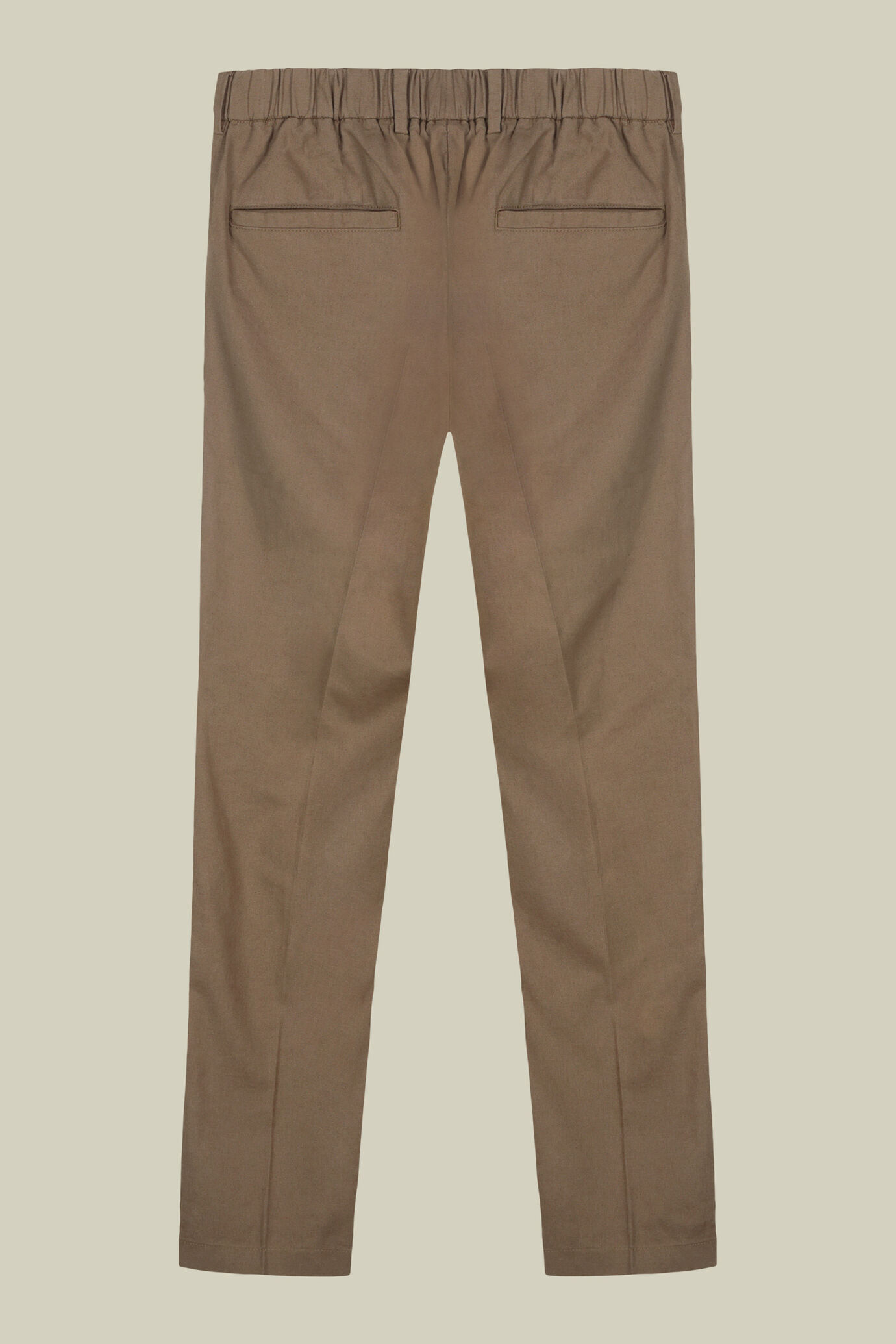 Pantalon pour homme avec deux petits plis et élastique à la taille, au dos image number 5