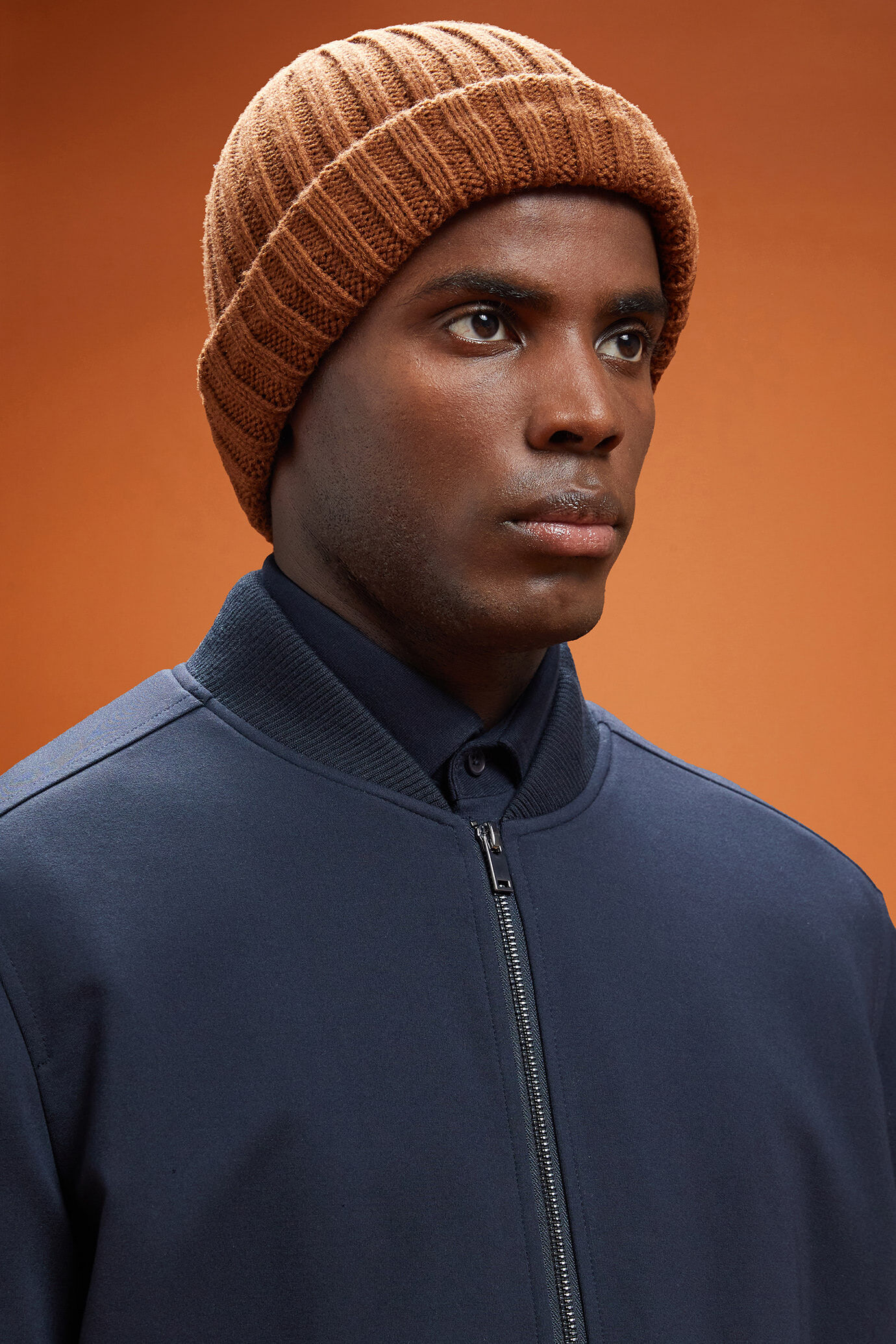 Berretto uomo in maglia a coste Wool Blend image number 1
