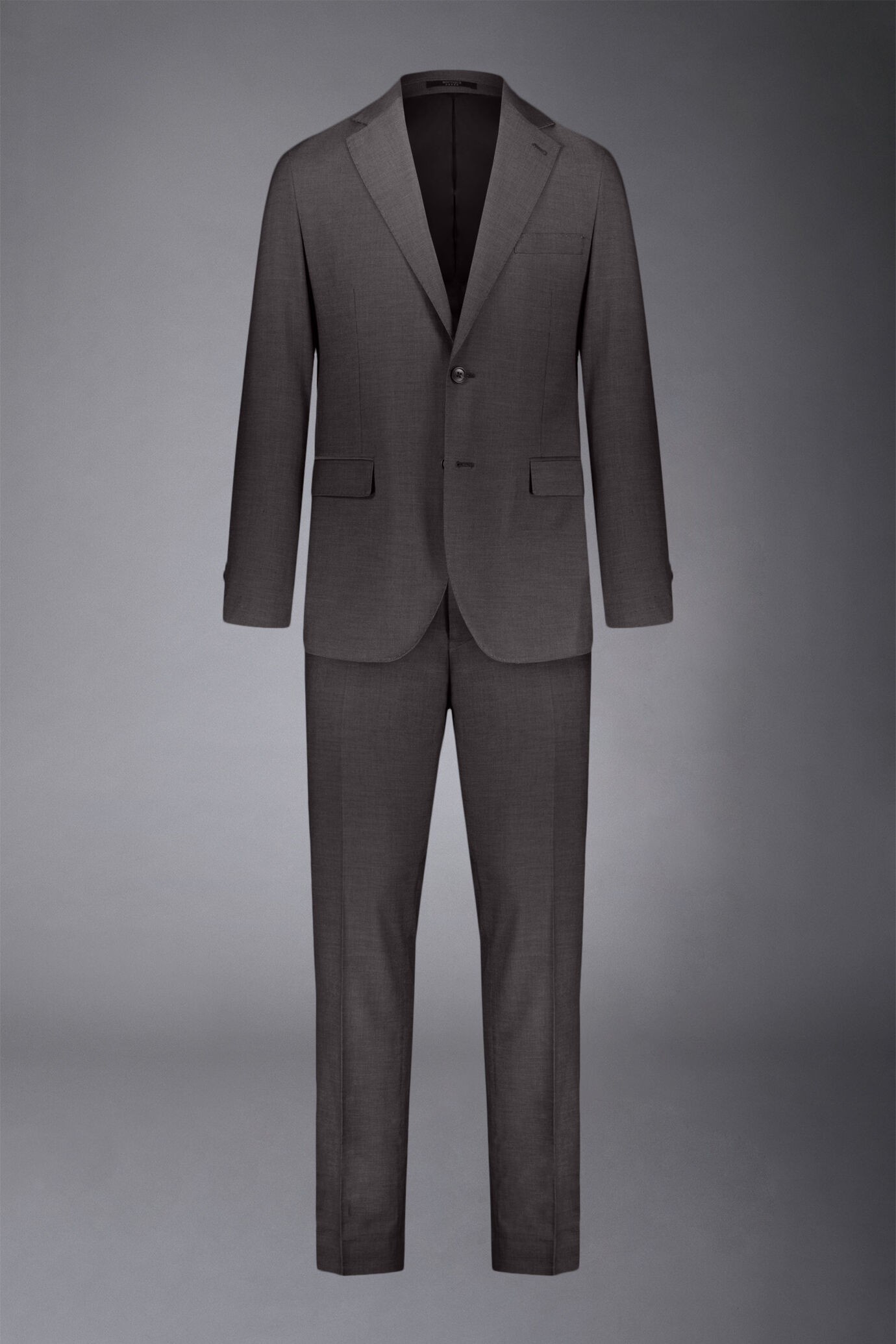 Men's single-breasted suit regular fit bird's eye fabric image number 8