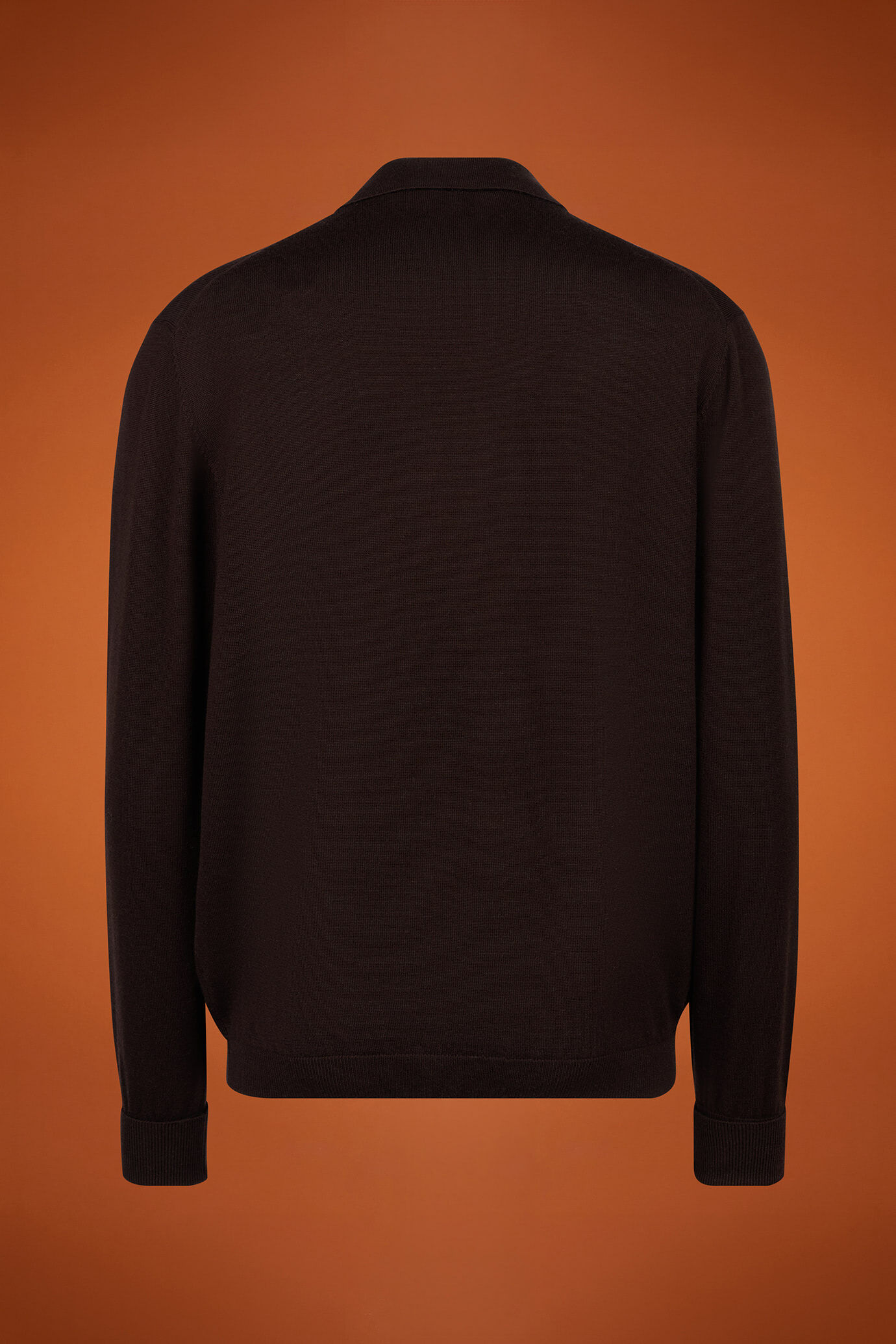 Herren-Pullover mit Rundhalsausschnitt und Polokragen aus 100 % extrafeine Merinowolle in normaler Passform image number 5