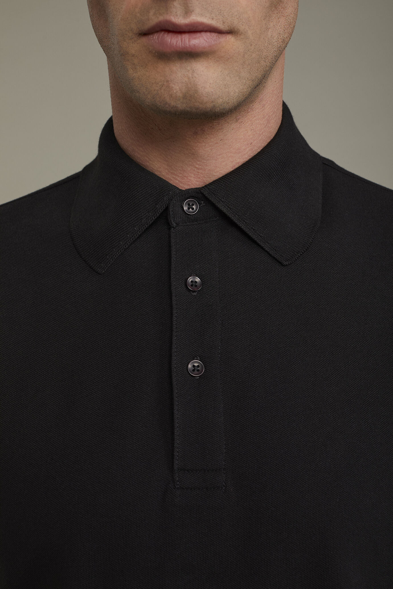 Polo uomo manica corta 100% cotone piquet  regular fit image number 3