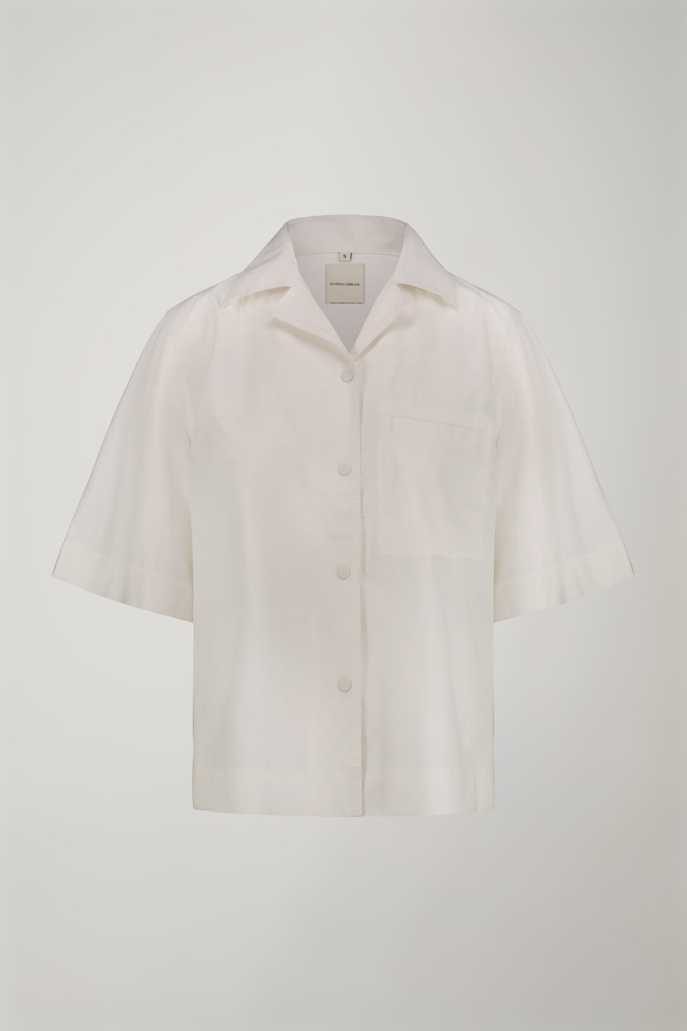 Camicia donna con due tessuti a contrasto image number 4