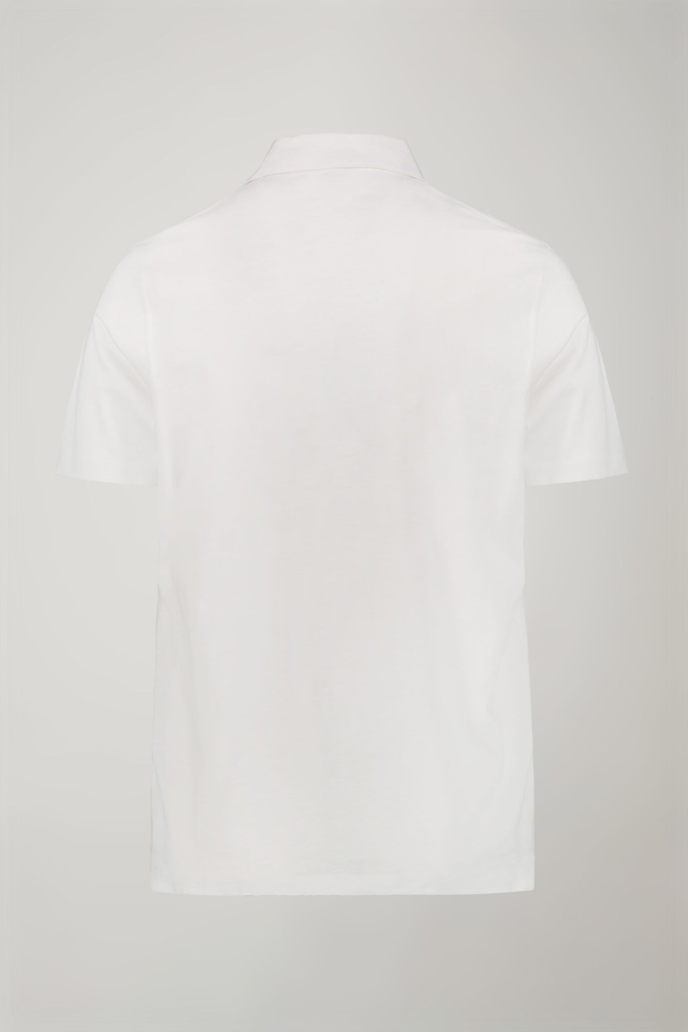 Men&rsquo;s short sleeve button-less polo shirt with derby collar in pure cotton regular fit image number 5