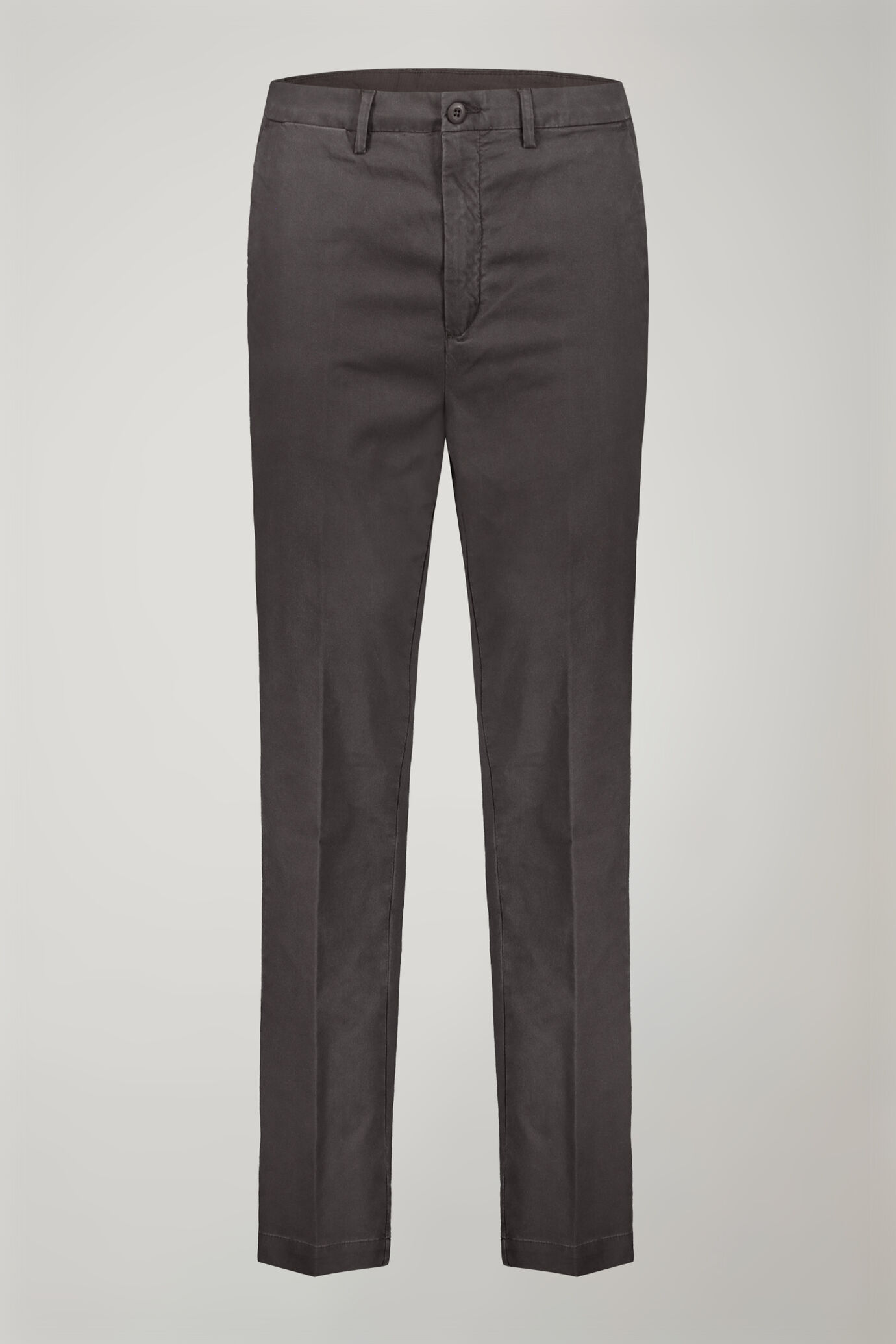 Klassische Herrenhose aus durchgef&auml;rbtem Baumwollstoff in normaler Passform image number 4