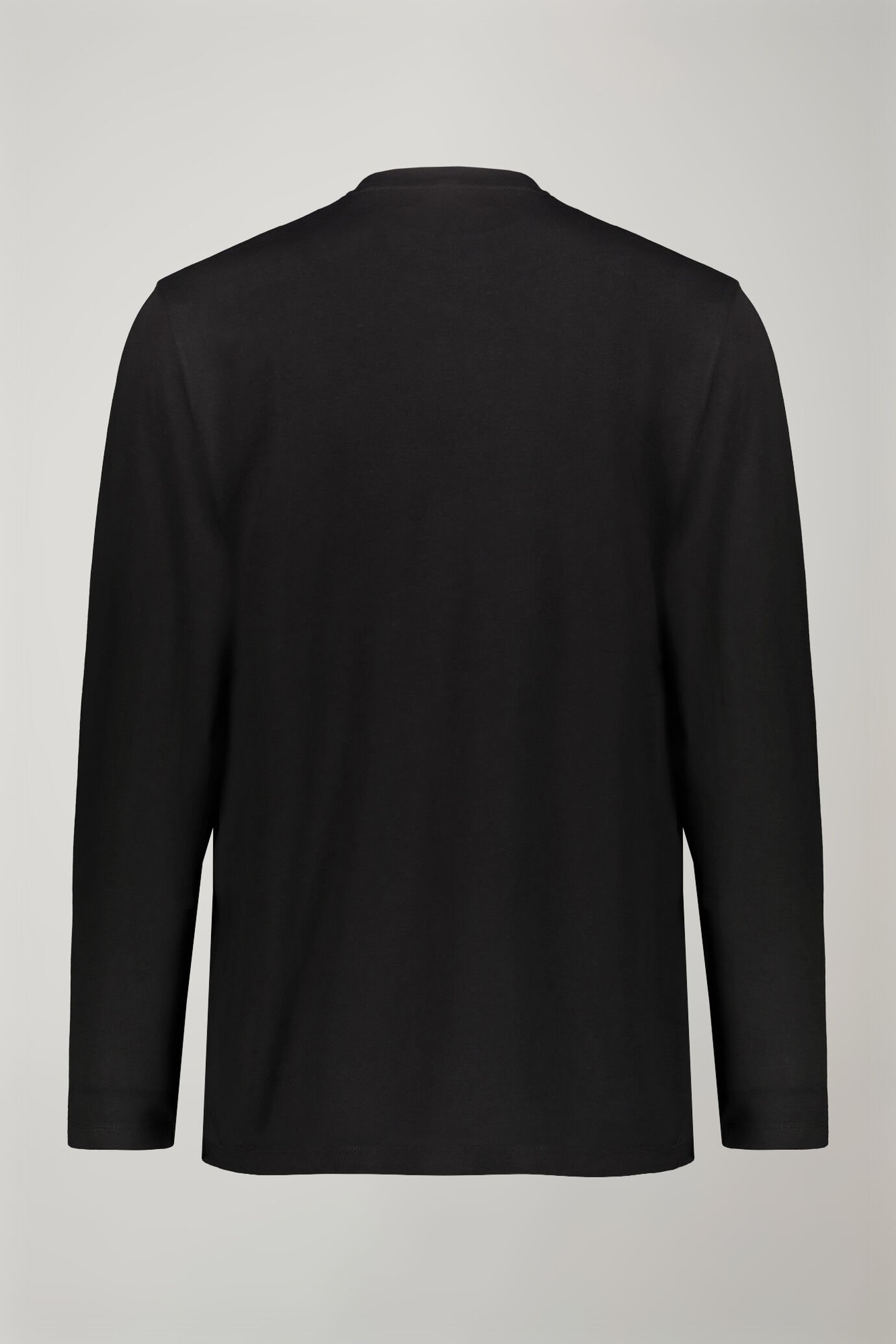 Men’s round neck t-shirt with long sleeves 100% cotton regular fit image number 5