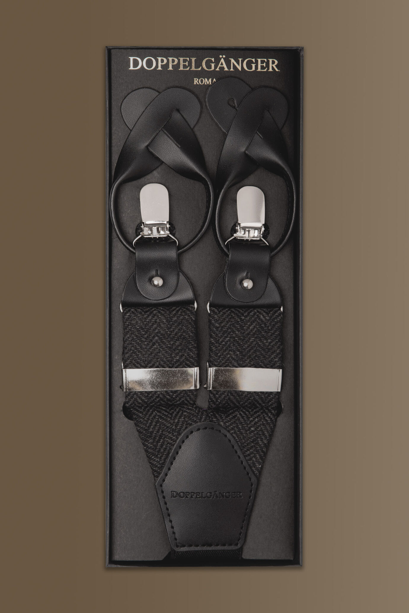 Suspenders - harringbone fabric image number 0