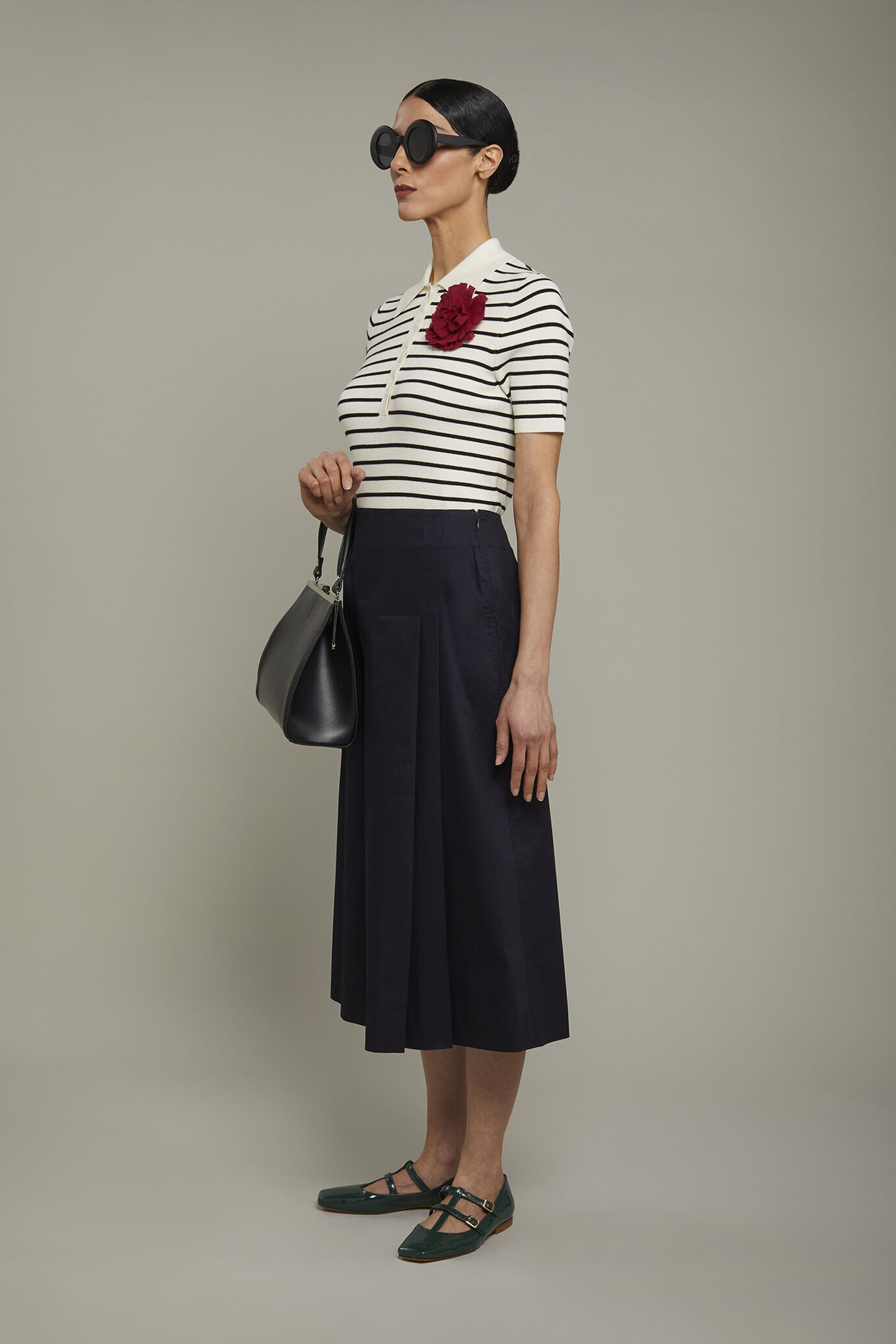 Women’s midi skirt 100% cotton regular fit image number 1