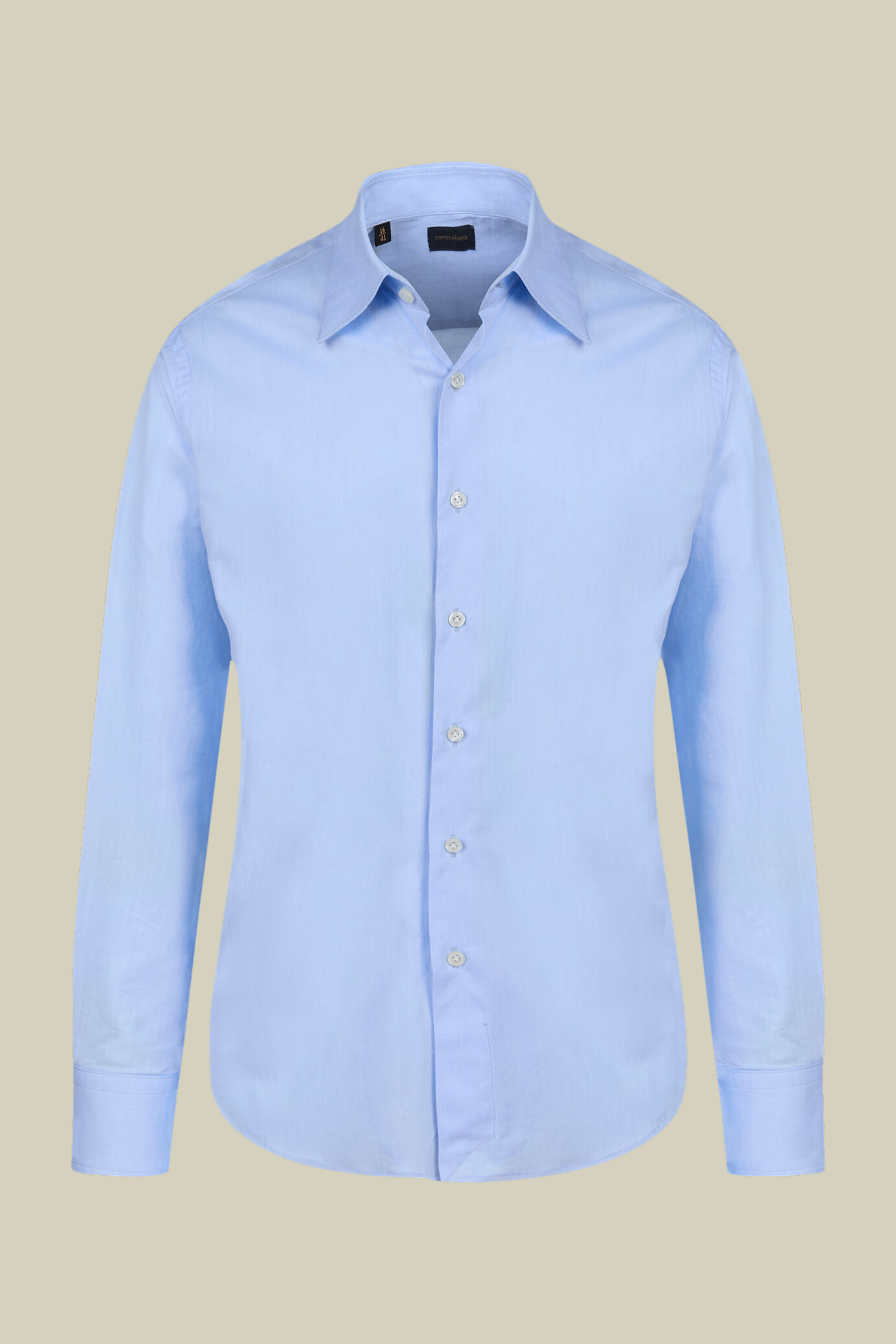 Camicia classica uomo 100% cotone con collo classico e spina di pesce regular fit image number 0
