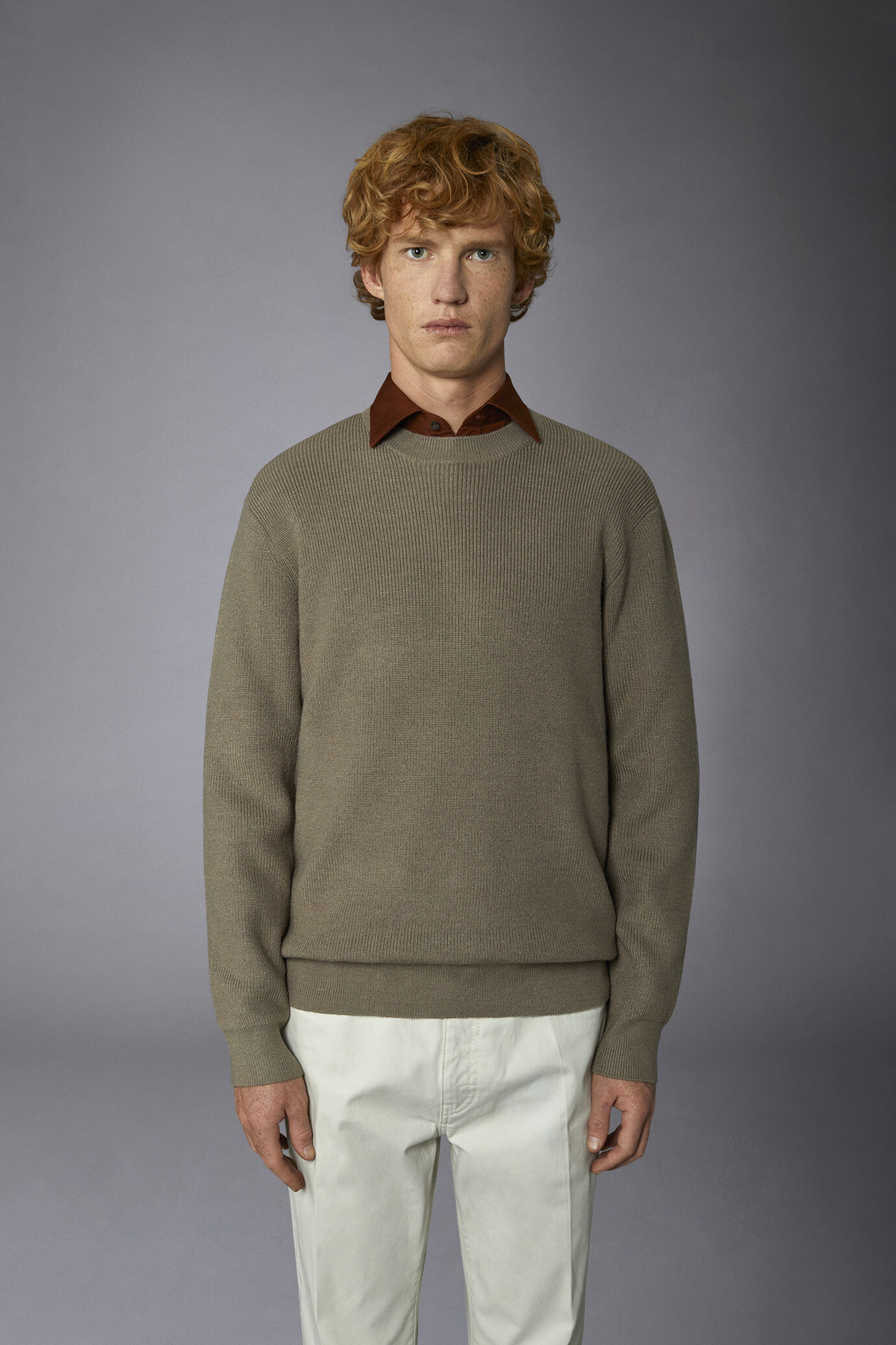 Pullover mit Rundhalsausschnitt und englischem Rippenstrick Regular Fit image number 3