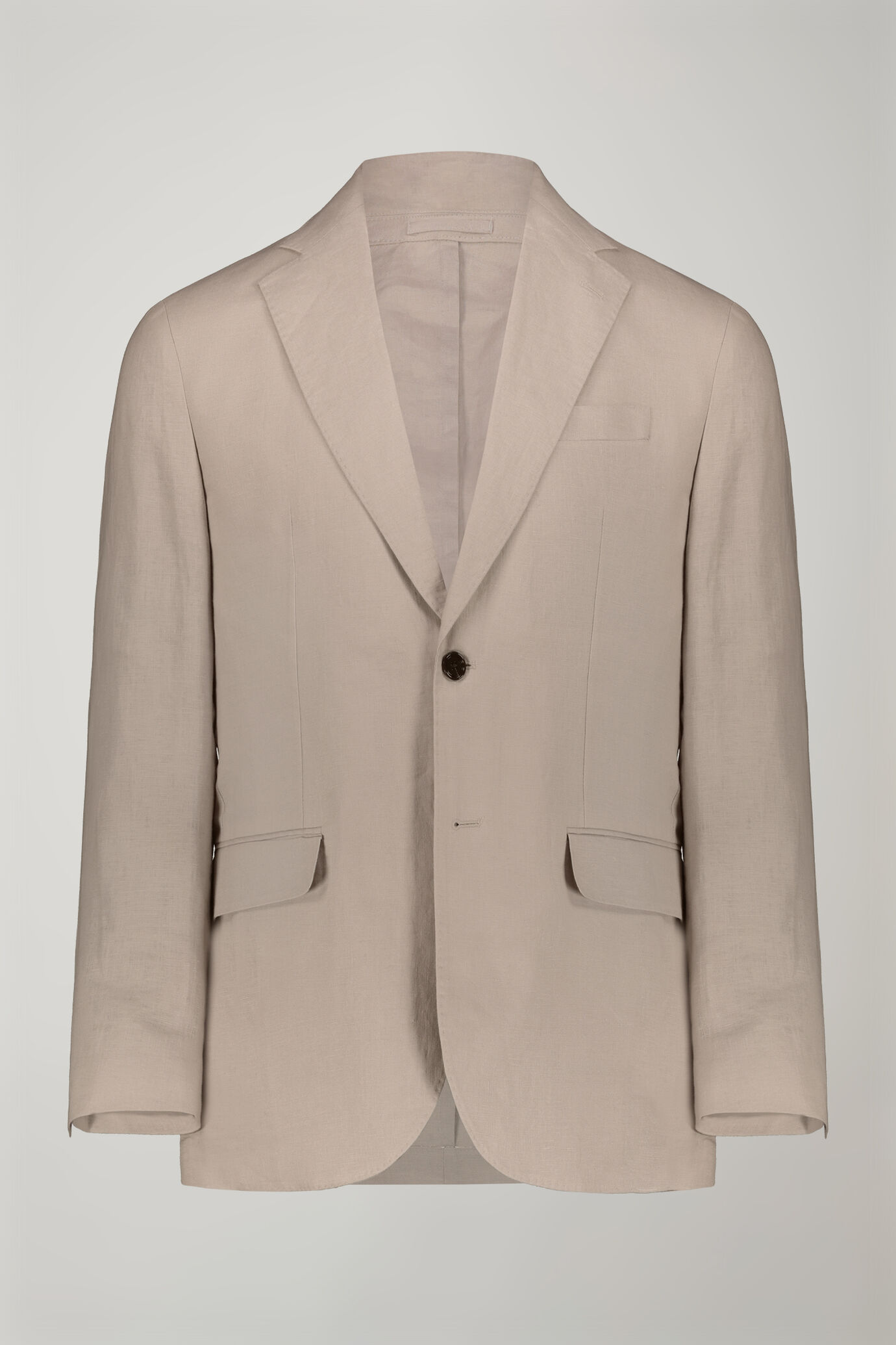 Abito uomo monopetto 100% lino regular fit image number 4