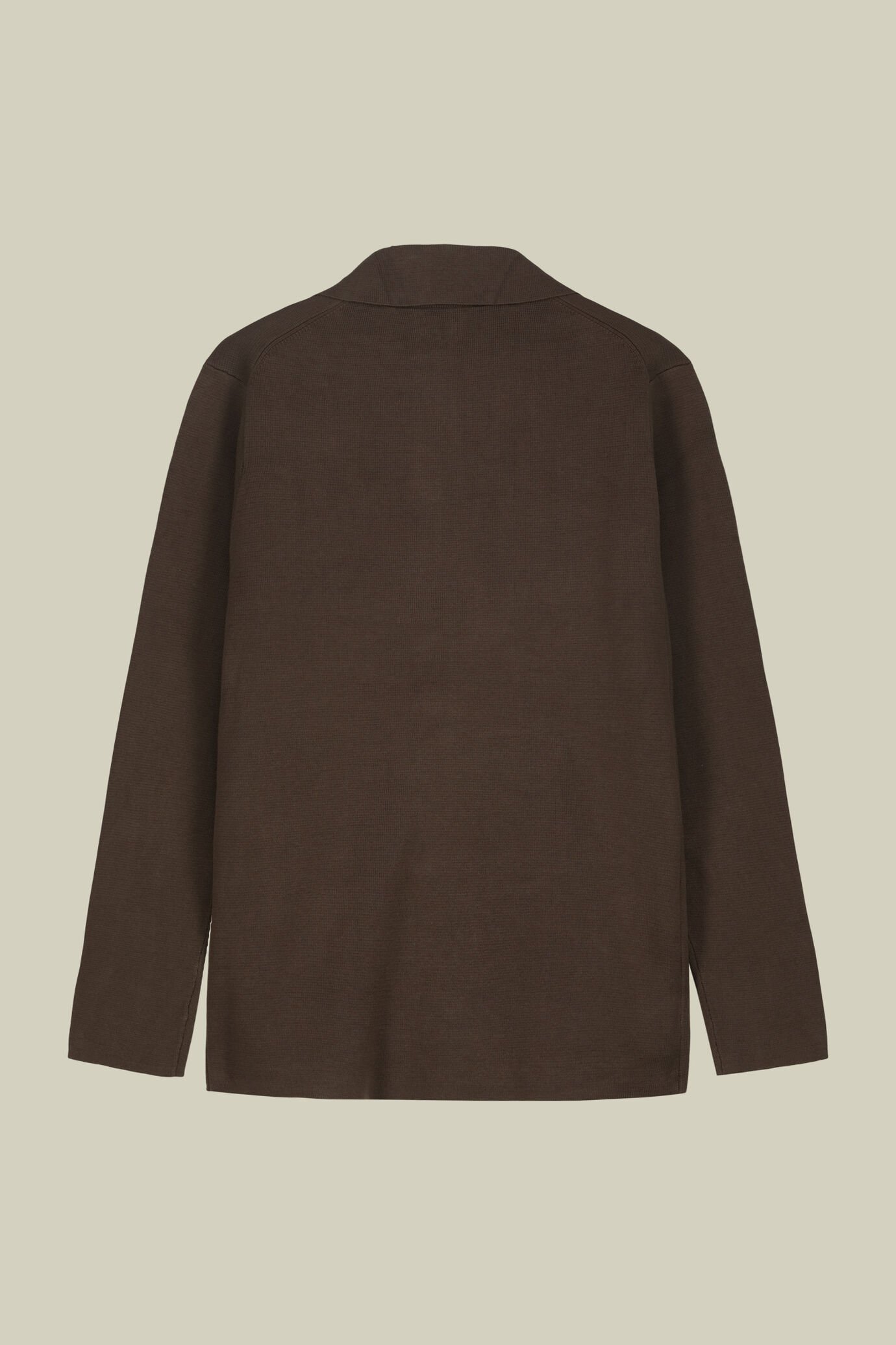 Men's cardigan with patch pockets, 100% cotton milano rib knit image number 5