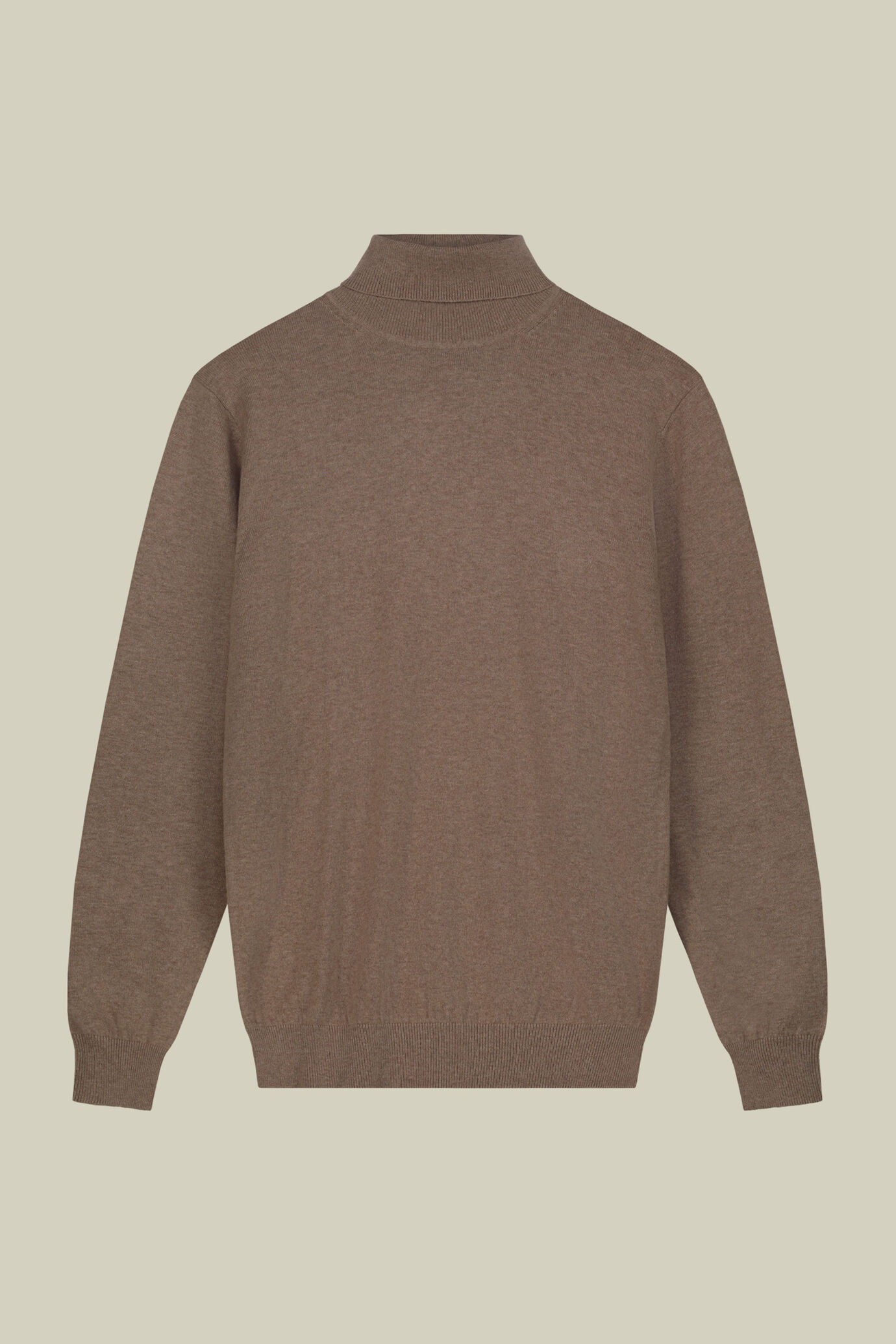 Pull homme à col montant en laine et coton coupe classique image number 4