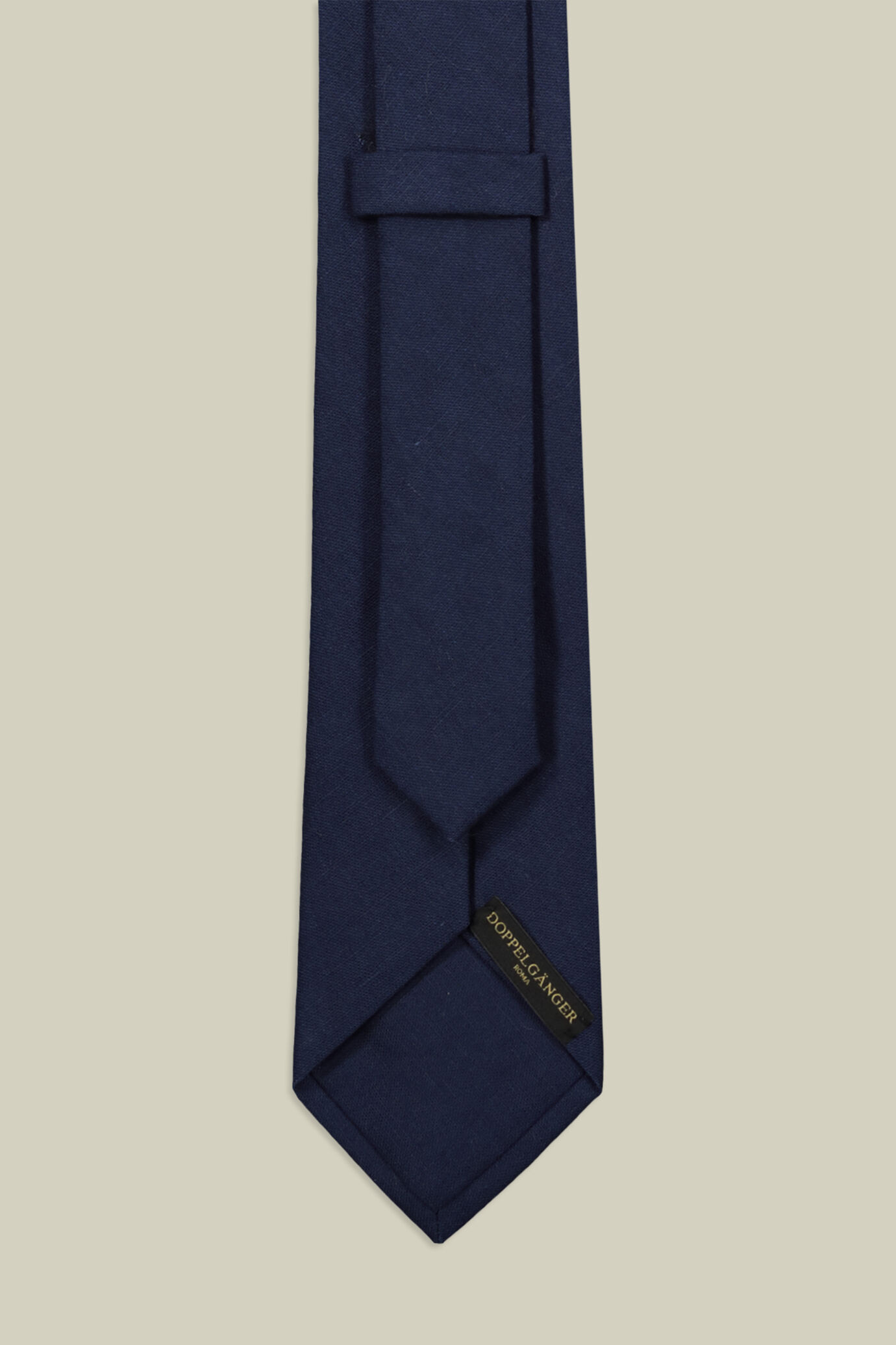 Linen blend tie solid colour image number 1