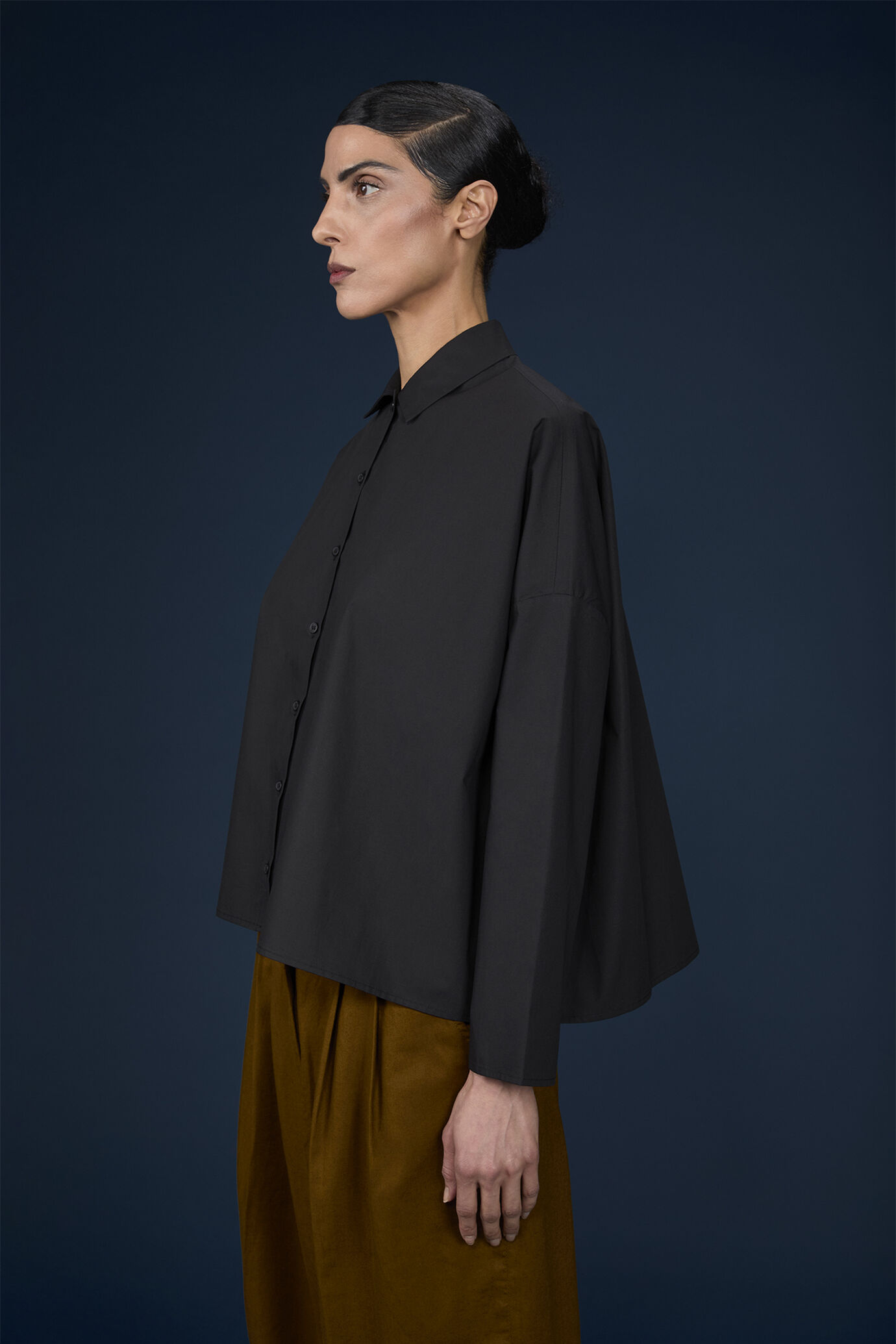 Camicia donna boxy a maniche lunghe image number 2