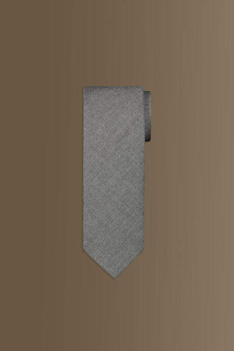 Cravatta con tessuto effetto lana - tinta unita