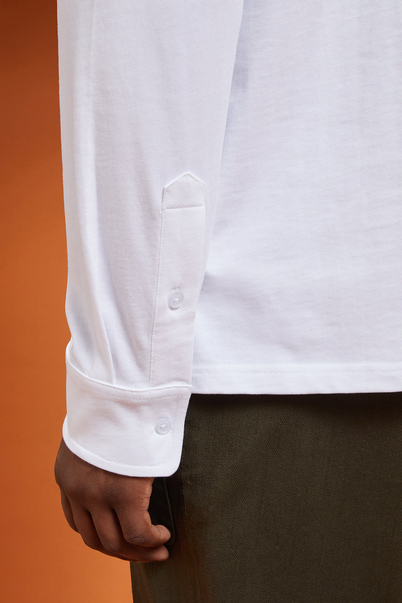 Langärmeliges Herren-Poloshirt mit klassischem Kragen aus 100 % Baumwolle in normaler Passform image number 2