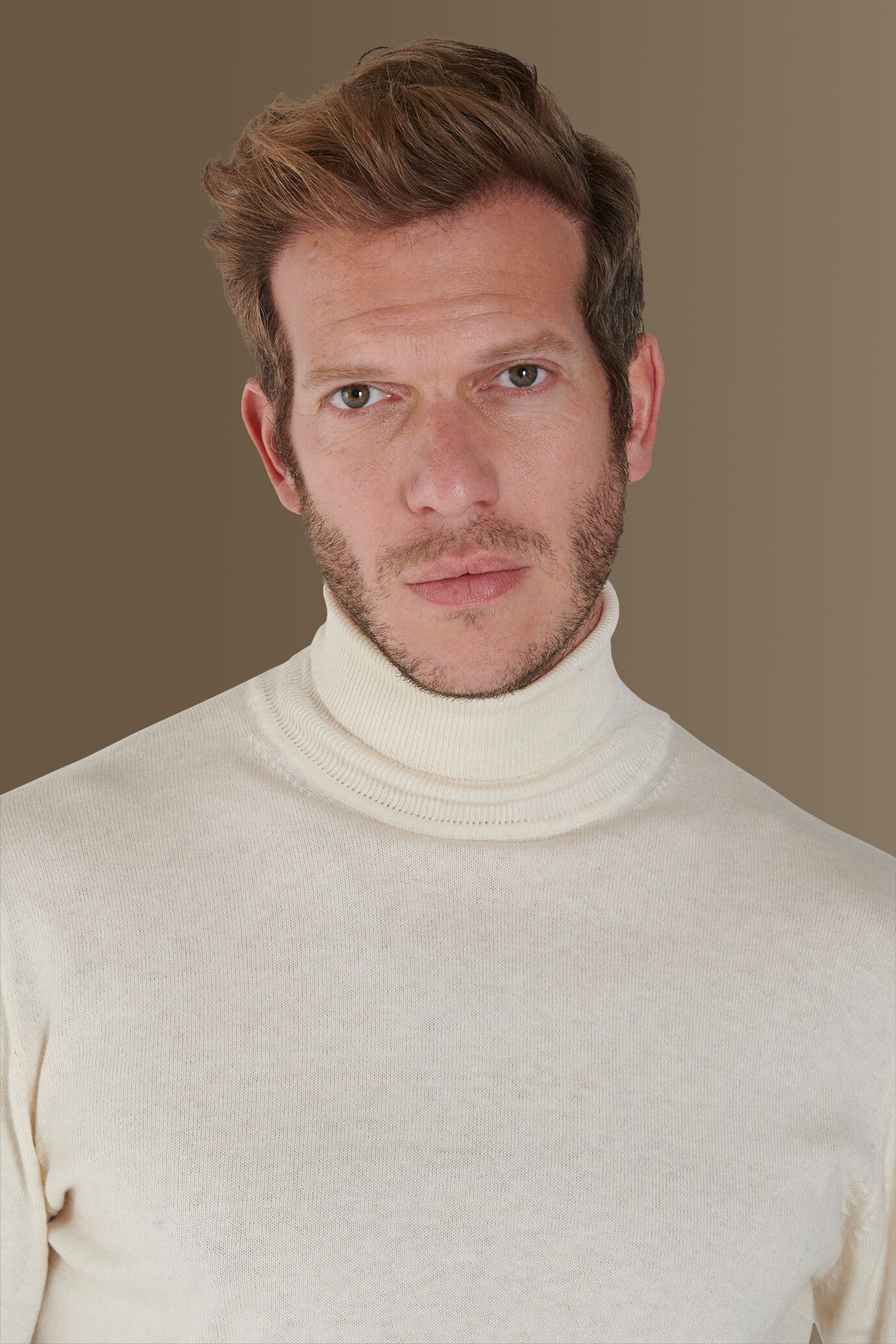 Turtleneck sweater in cotton- wool blend image number 1
