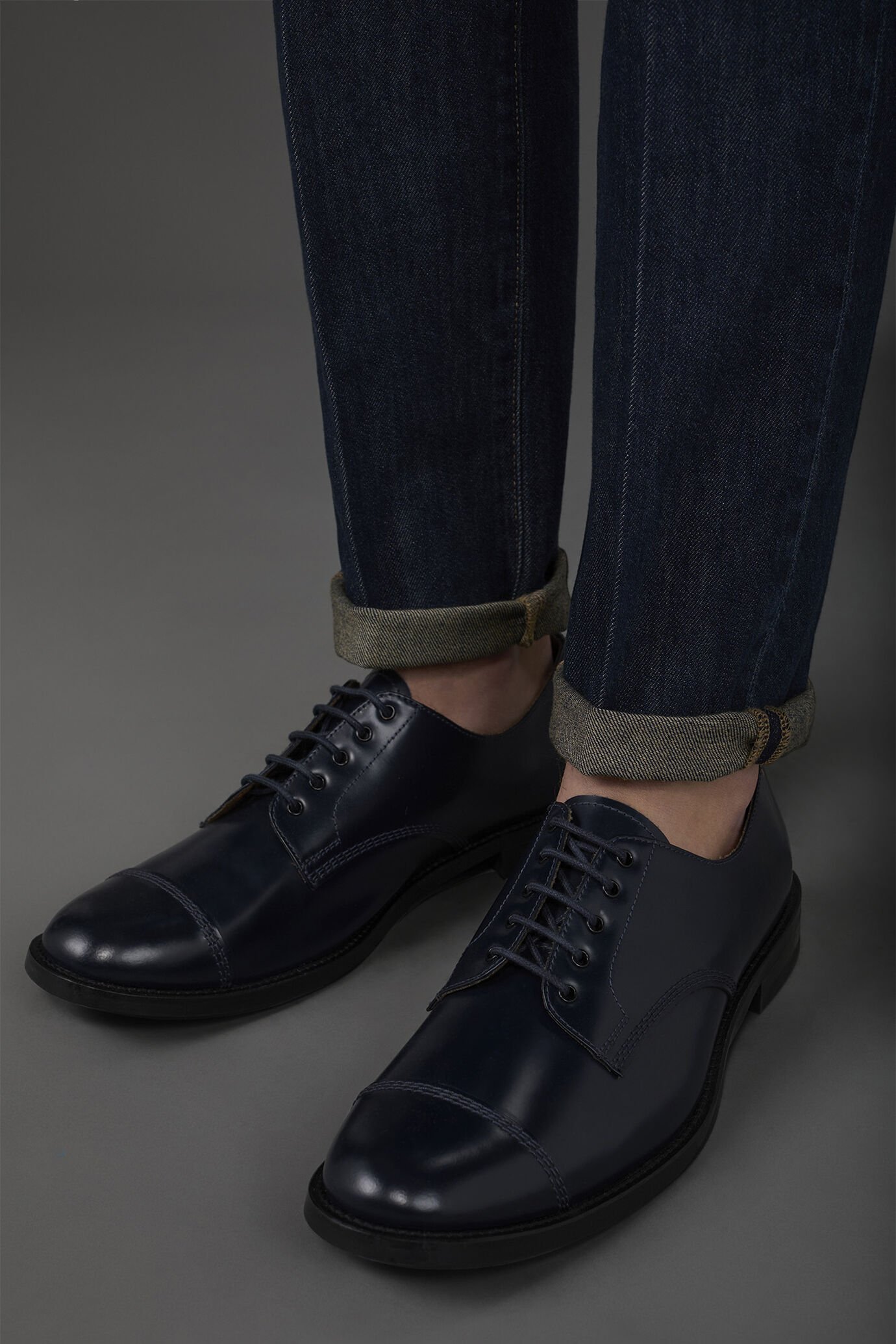Derby shoe in 100% genuine leather