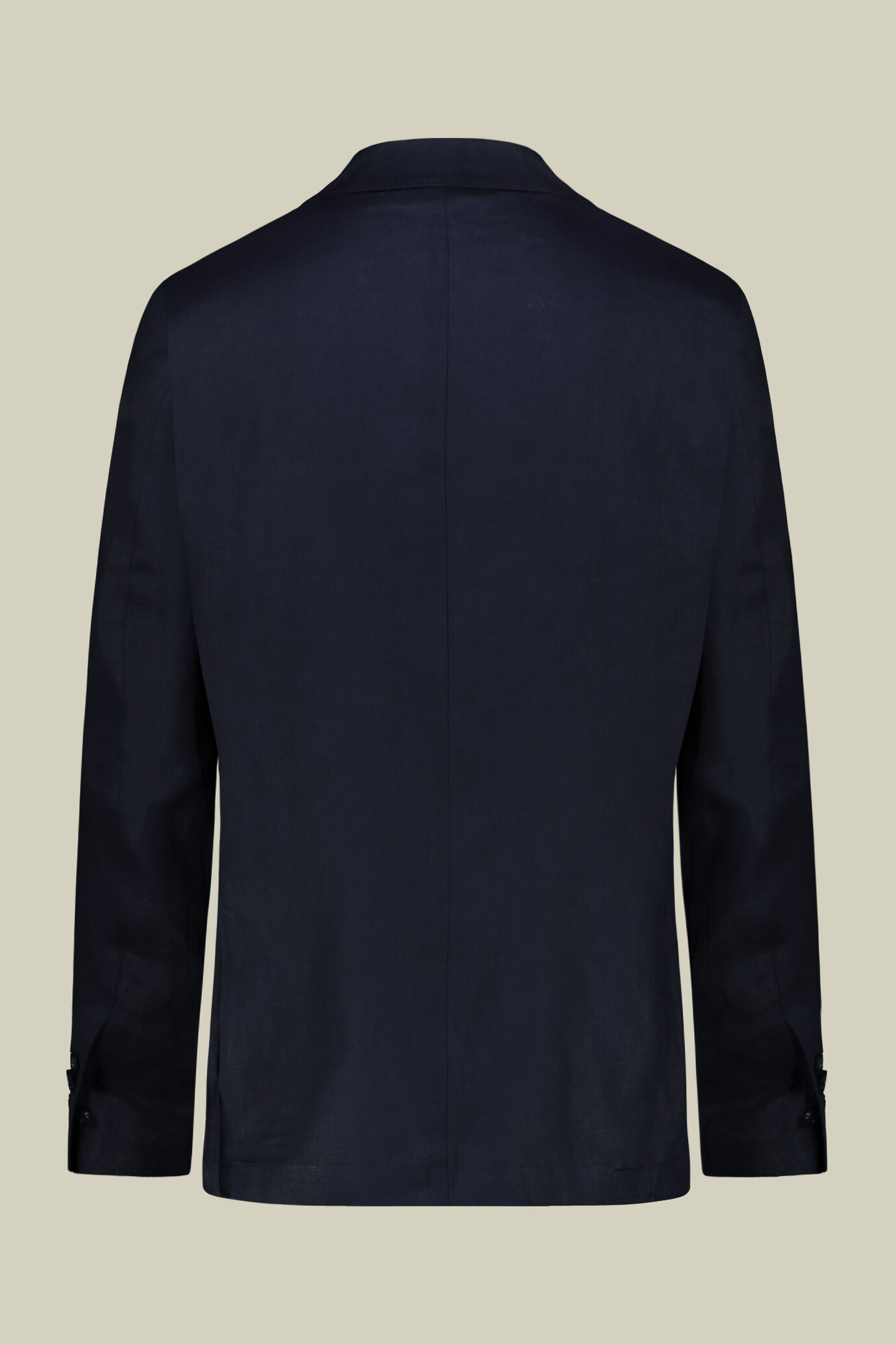 Single-breasted men's suit with flat front trousers, in 100% linen with a washed effect image number 5