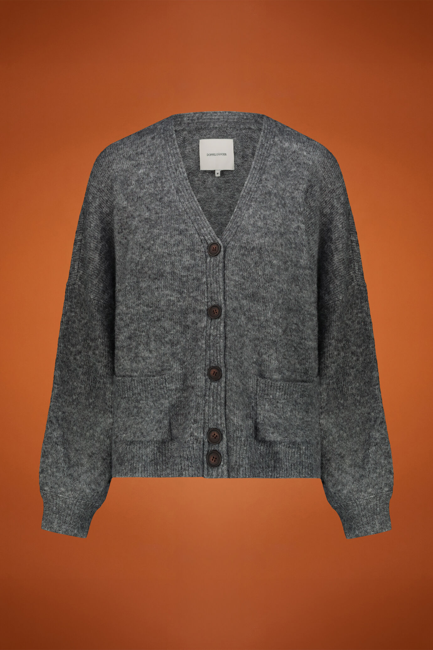 Cardigan donna scollo a V misto lana image number 0