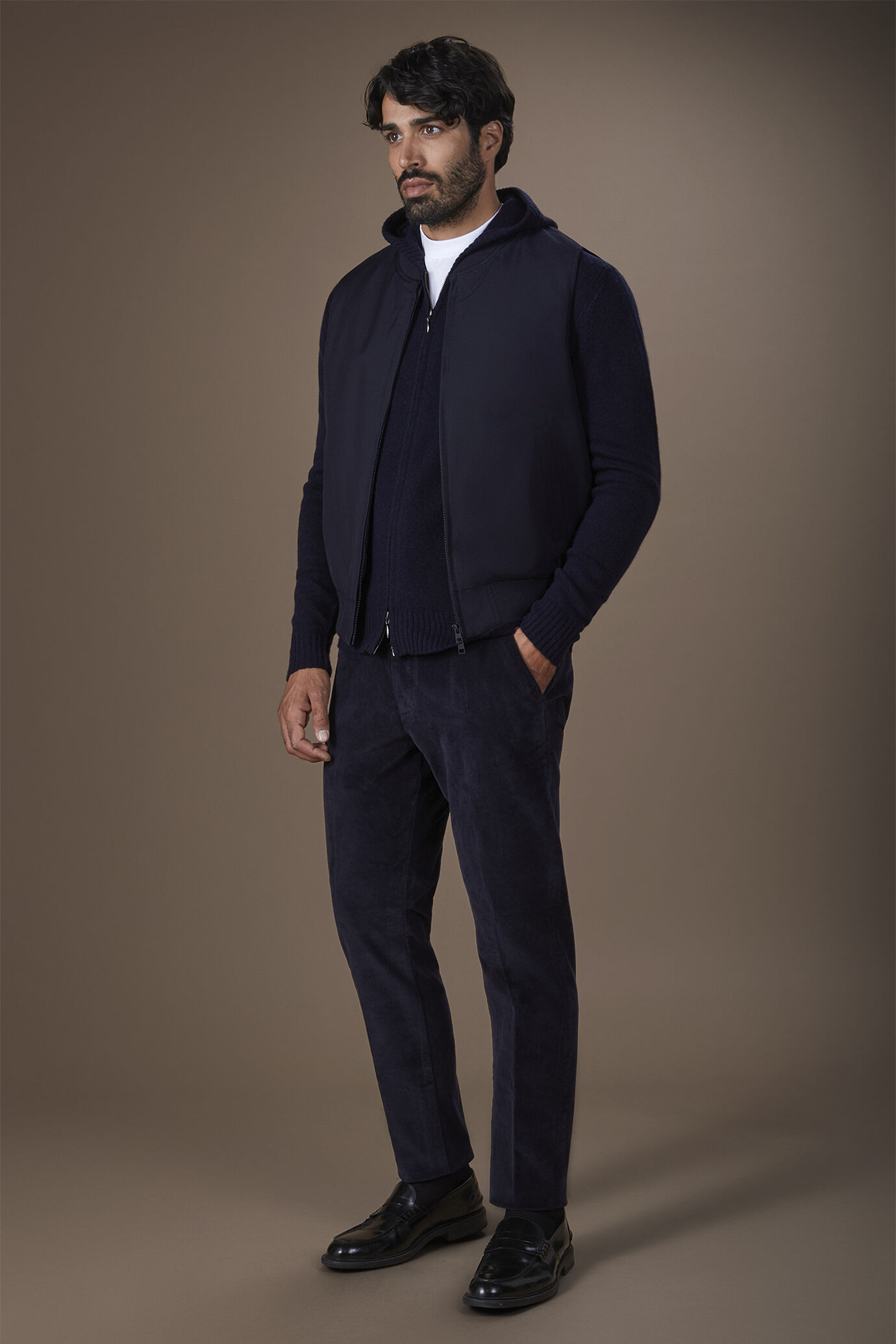 Pull-over homme en tricot mélangé lambswool coupe regular fit image number 1