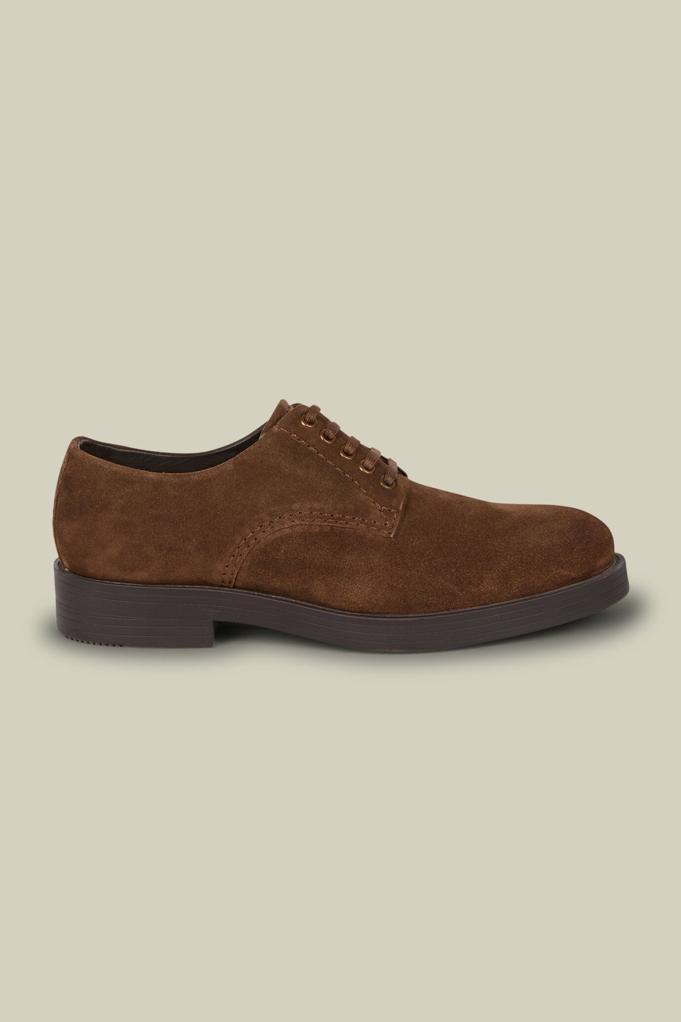 Chaussures derby pour homme, 100% daim véritable avec semelle en caoutchouc