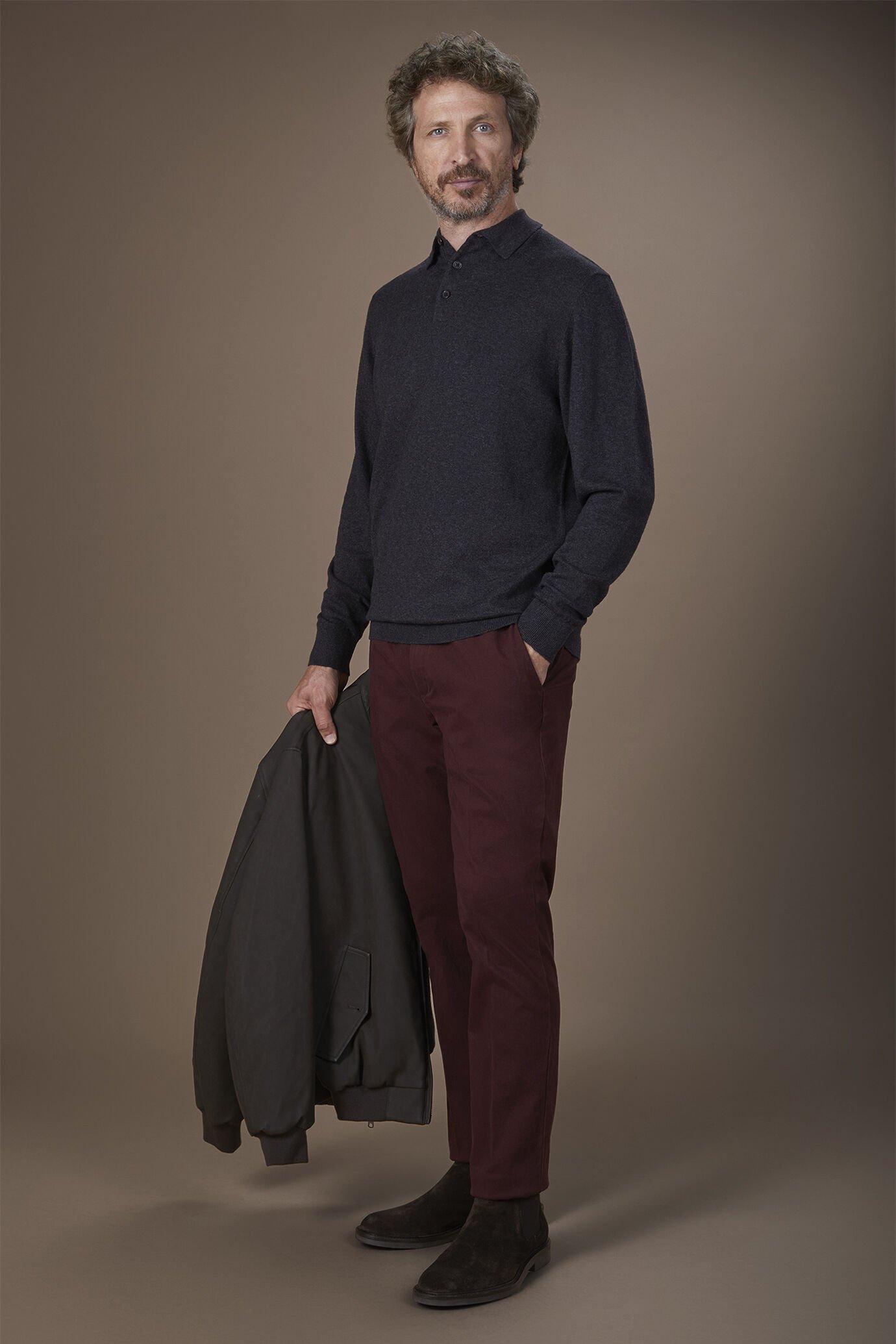 Herren-Polo aus Woll-Baumwollmischung Regular Fit image number 1