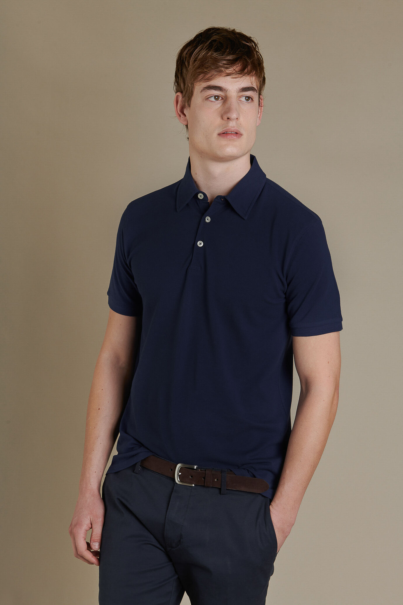 Short sleeves polo cotton piquet image number 0