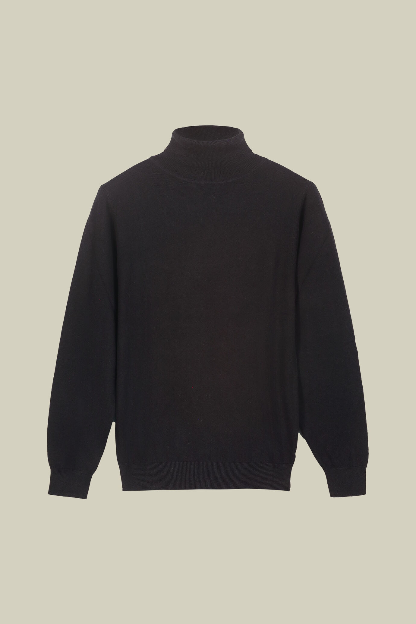 Maglia uomo dolcevita in misto lana e cotone regular fit image number 4