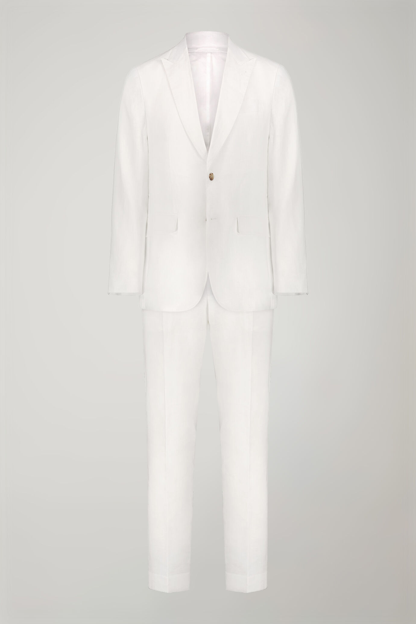 Men's single-breasted 100% linen regular fit suit image number 8