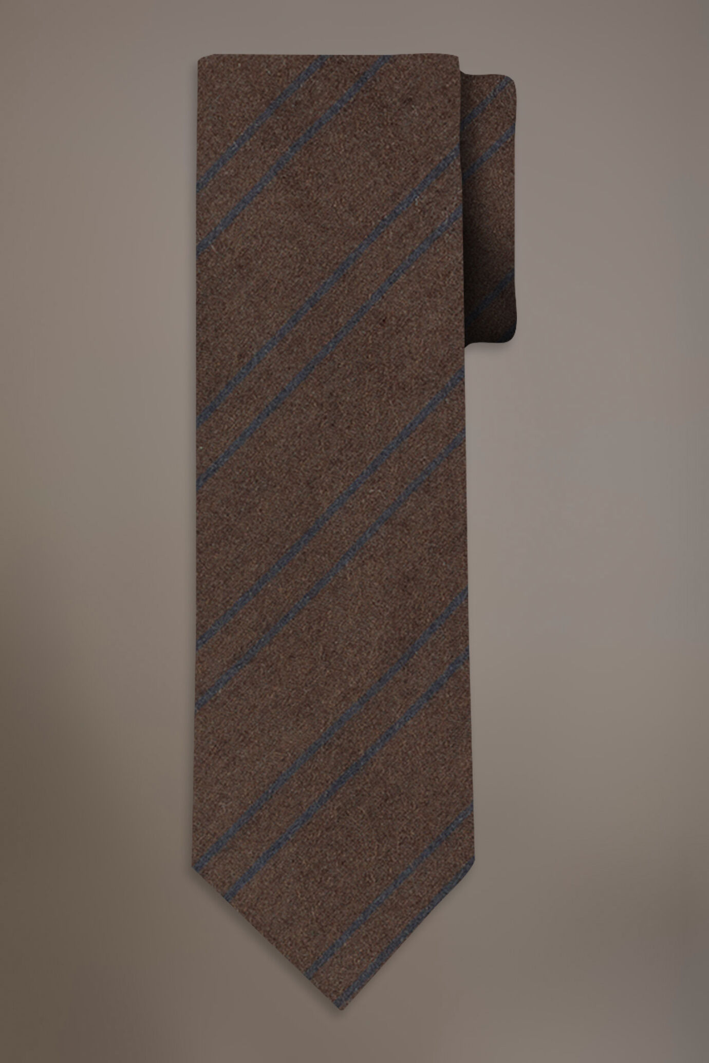 Regimental Brushed effect wool blend tie image number 0