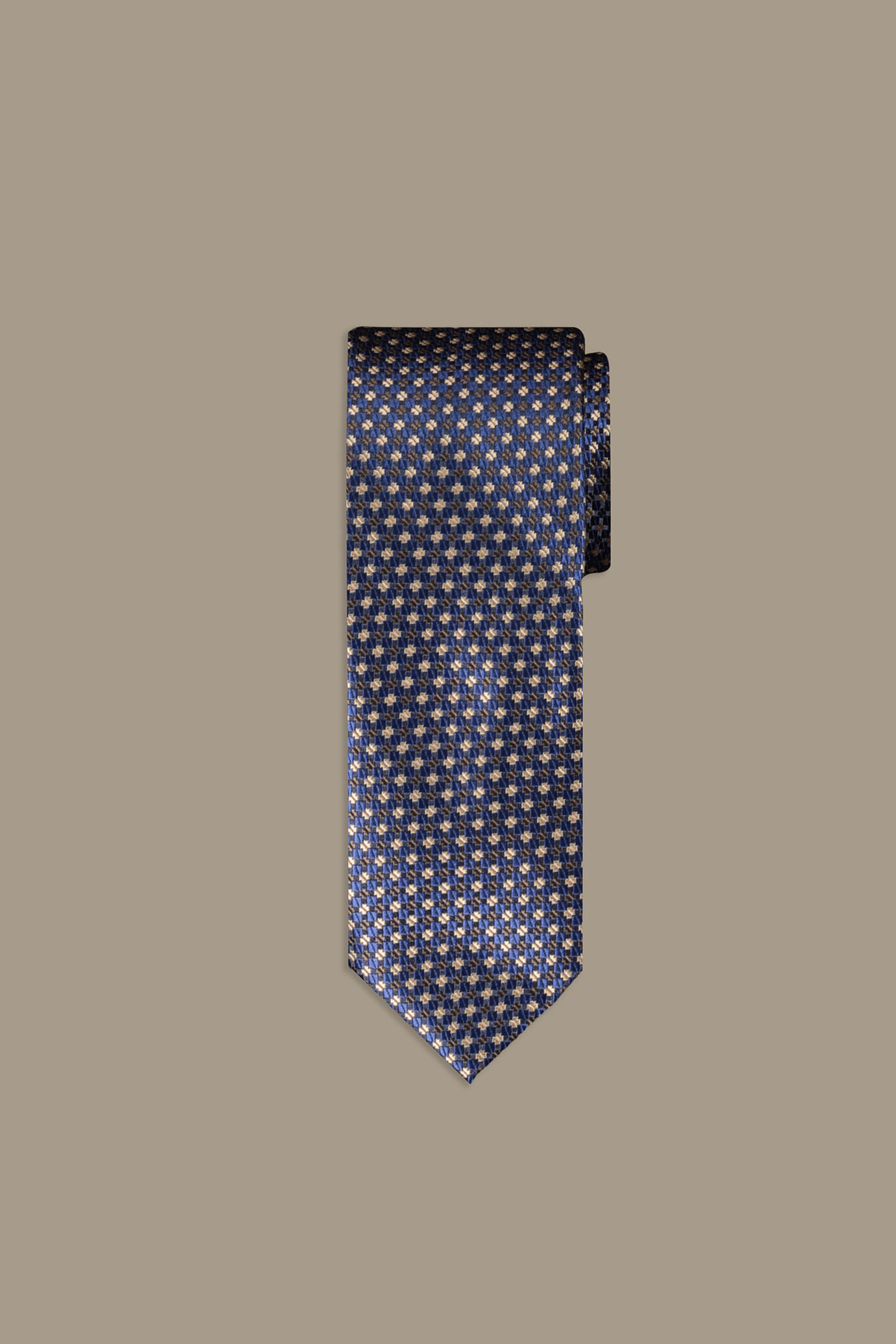 Cravatta uomo classica blue jaquard image number 0