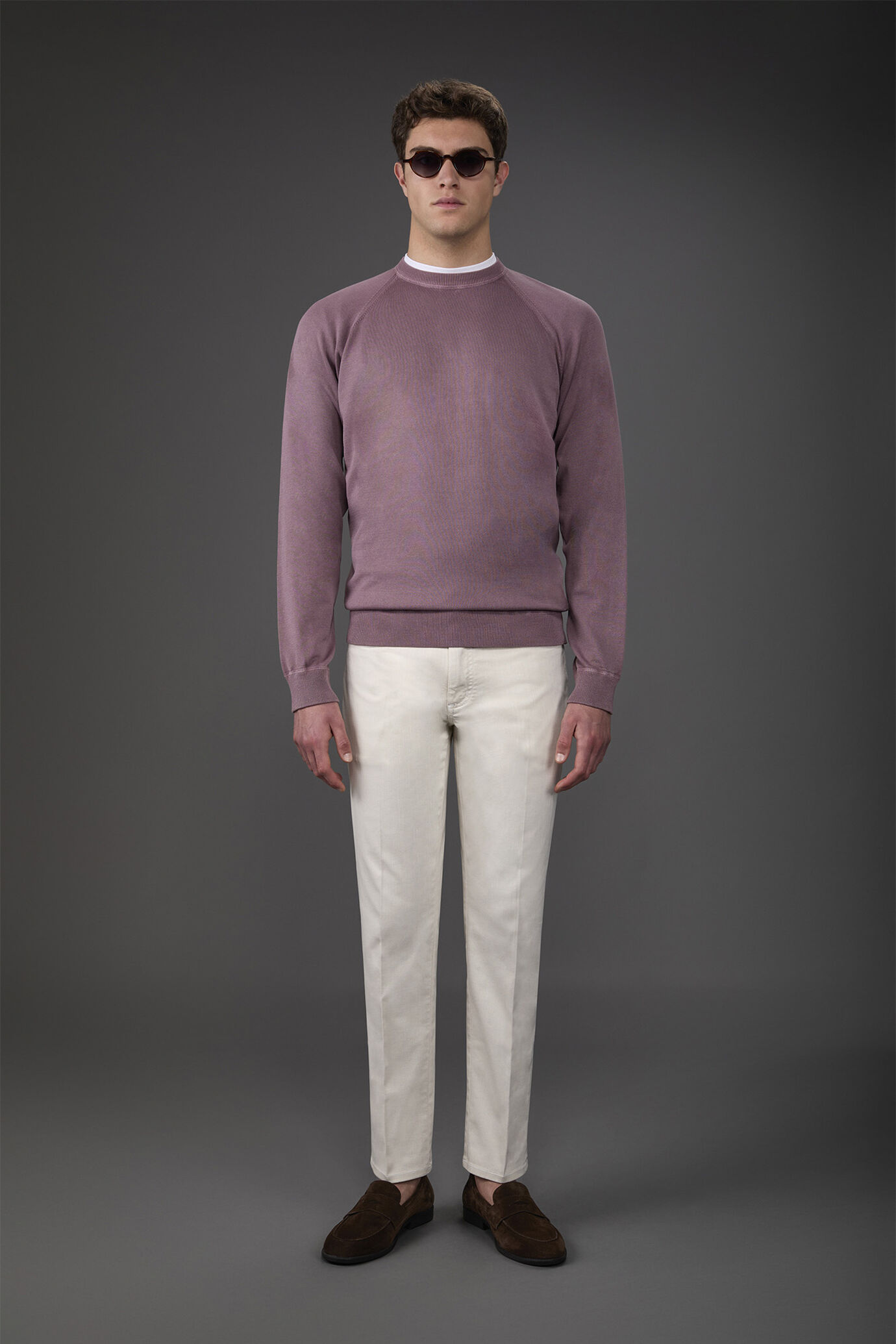 Maglia uomo girocollo 100% cotone con maniche raglan image number 0