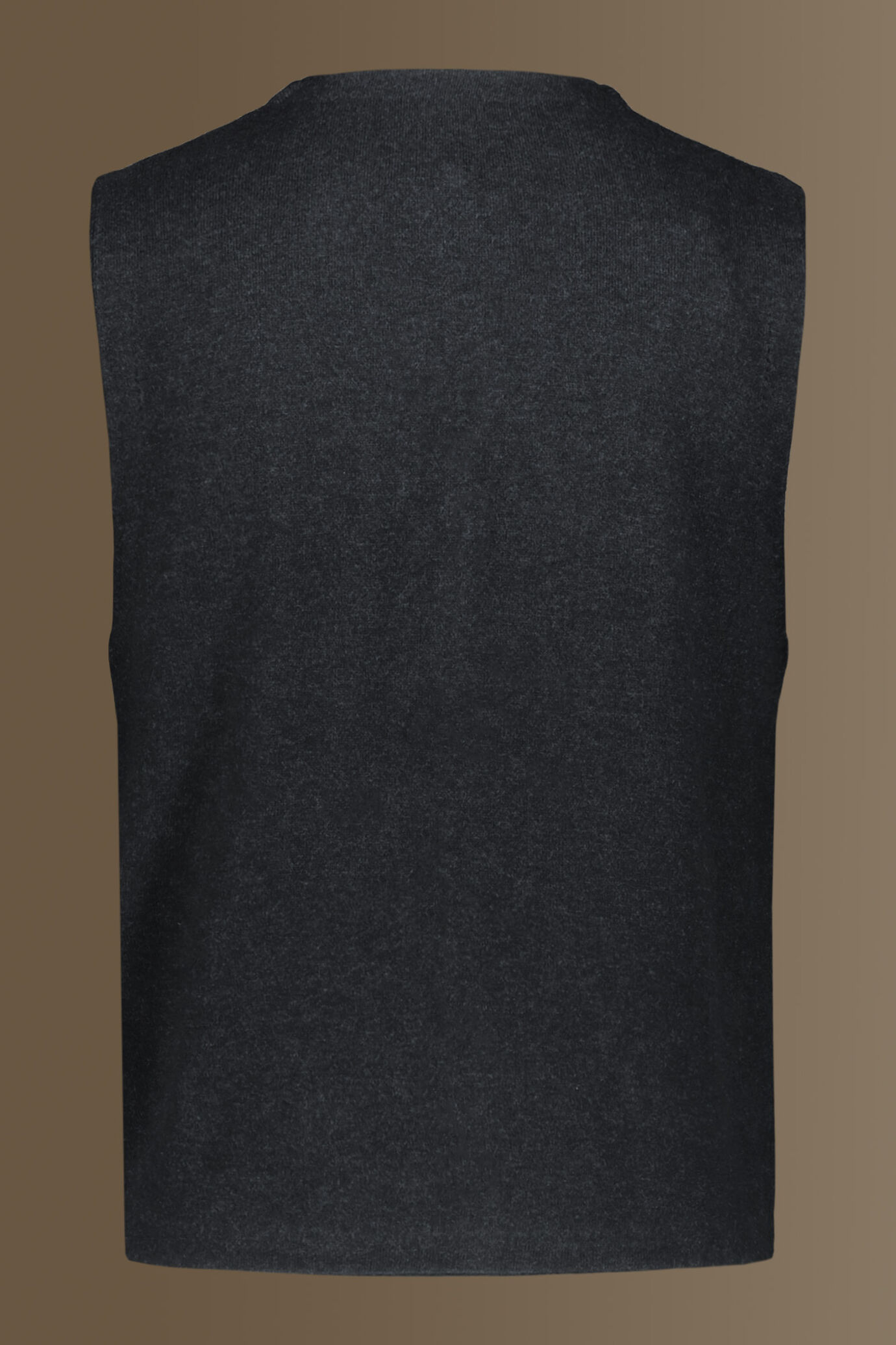 Gilet monopetto in maglia misto lana e cotone image number 4