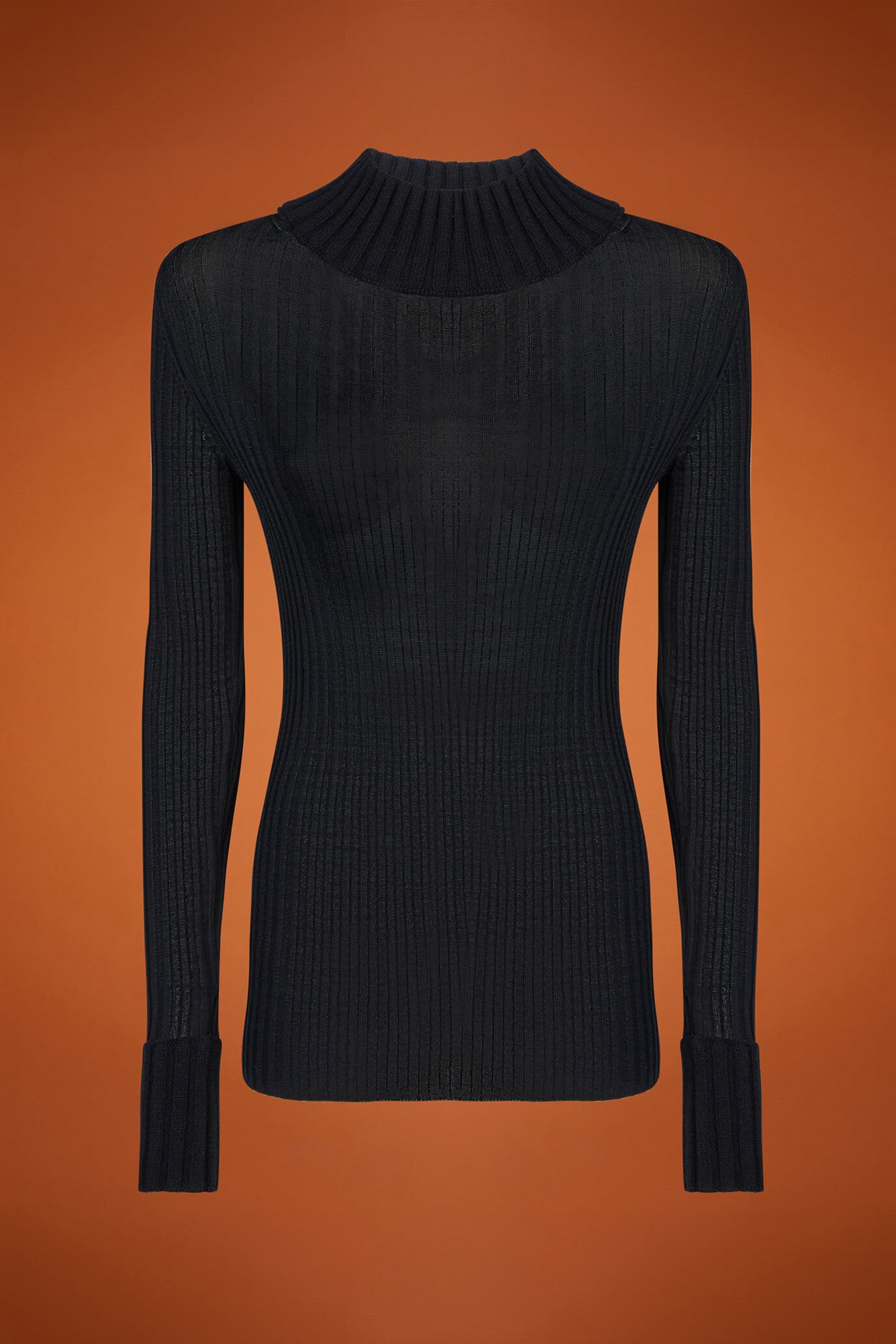 Pull à col roulé pour femme, coupe classique