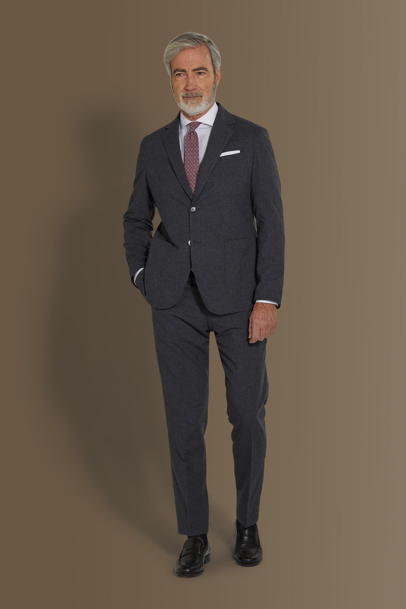 Abito uomo monopetto con pantalone senza pinces 100% lino made in Italy image number 0