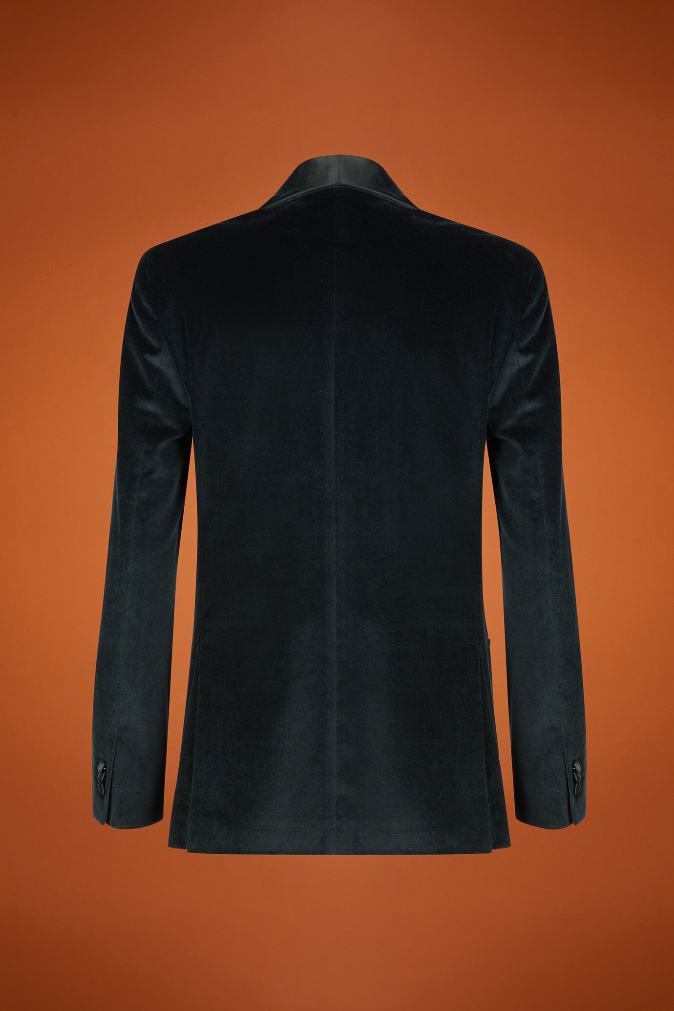 Smoking-Jacke aus glattem Samt für Damen in normaler Passform image number 5
