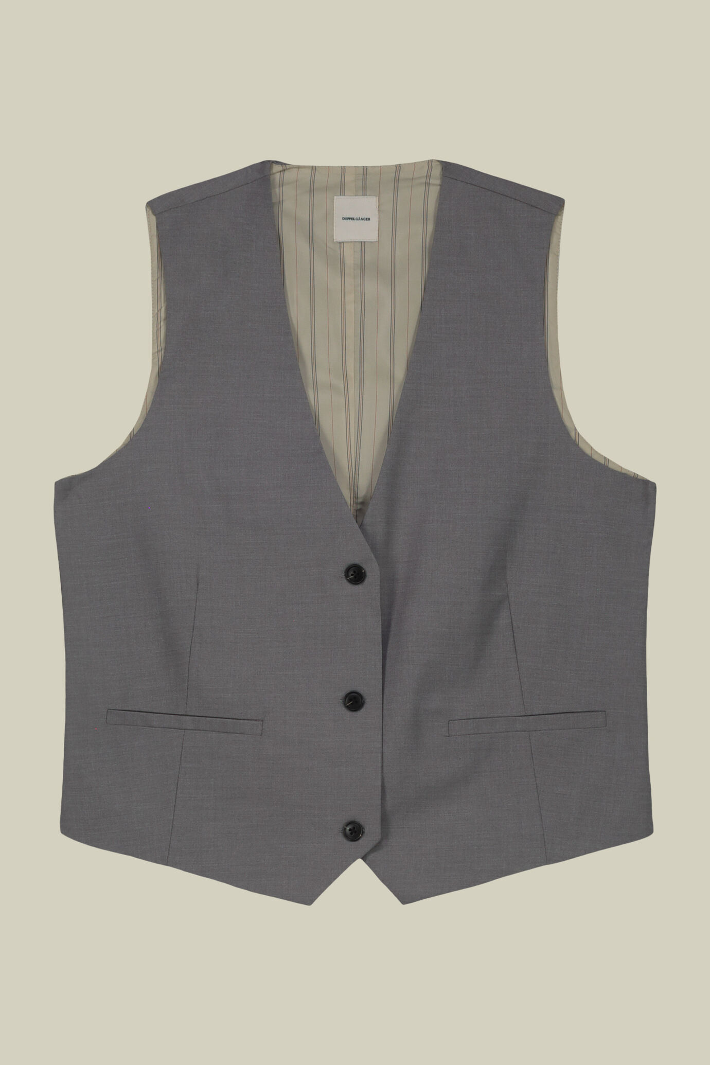 Gilet habillé pour femme avec doublure rayée