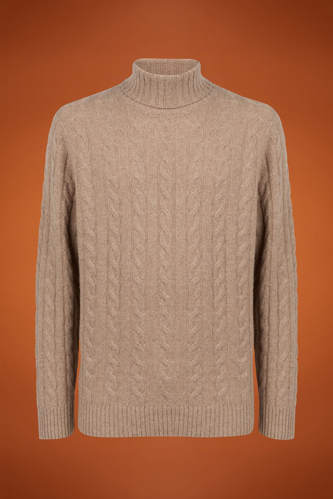 Men's lambswool high neck jumper in a regular fit image number 4
