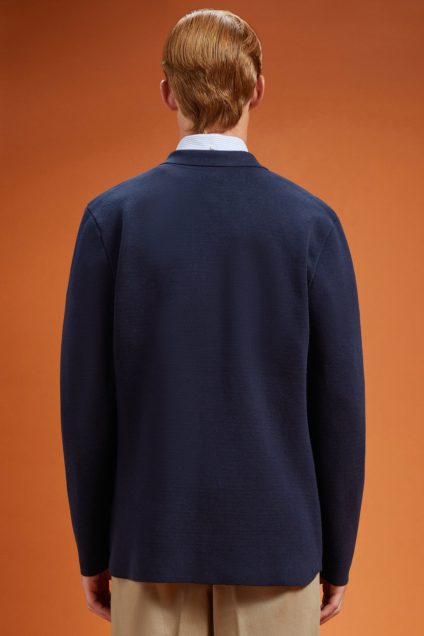 Shacket uomo in jersey 100% cotone Punto Milano regular fit image number 1