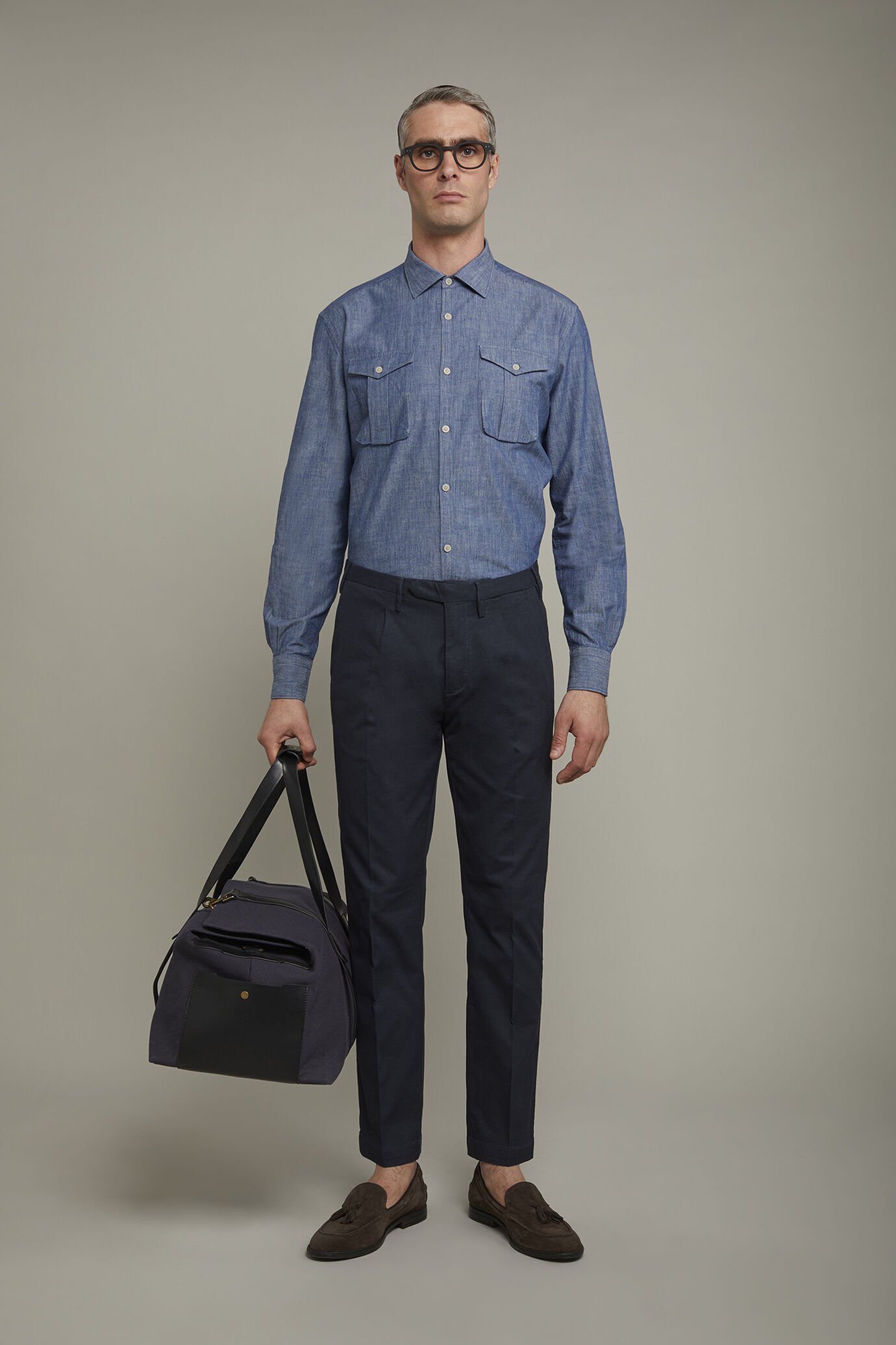 Klassische Herrenhose aus verstärktem Stoff mit Abnähern in bequemer Passform image number 0