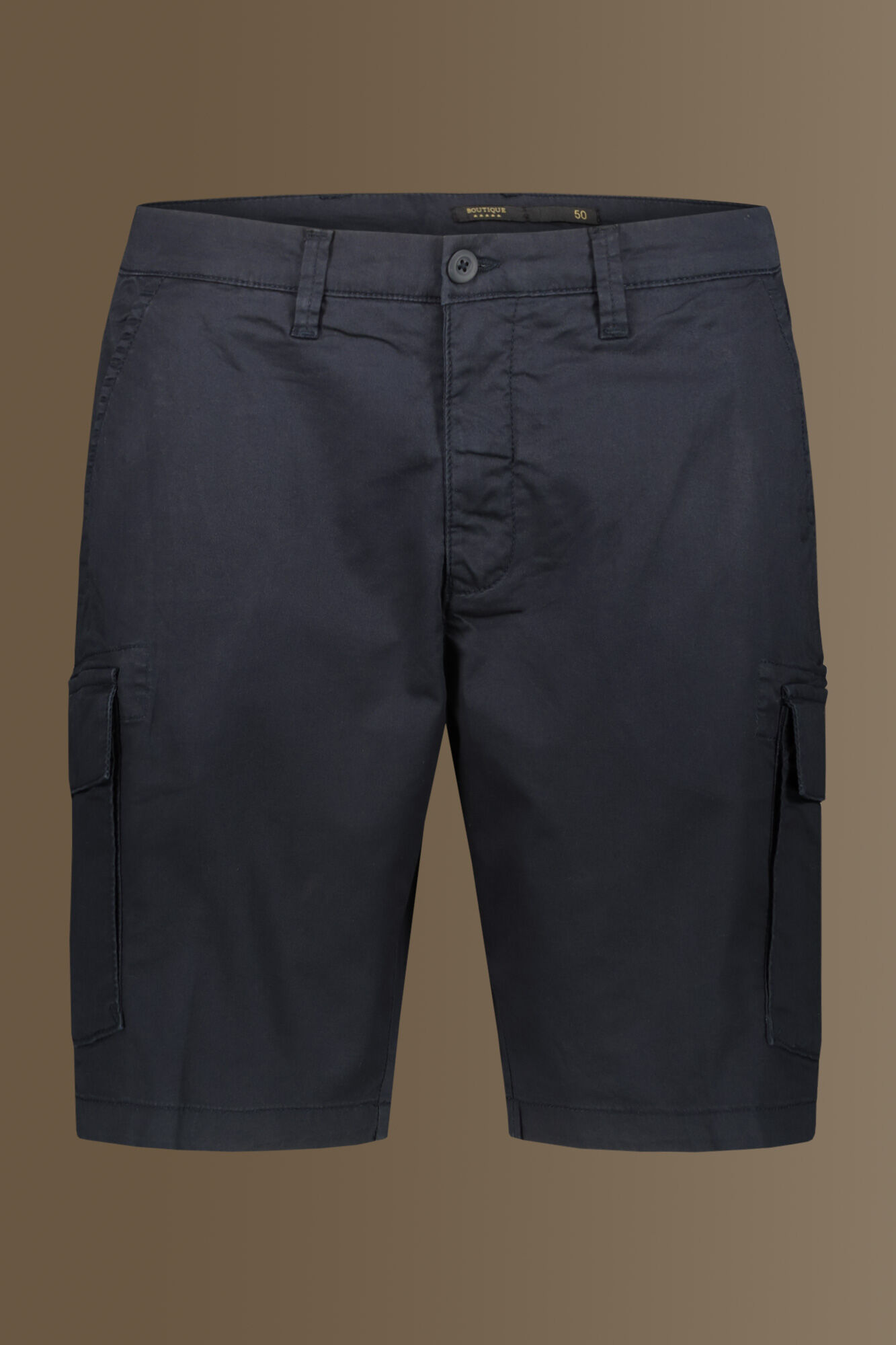 Bermuda cargo tessuto twill elasticizzato uomo