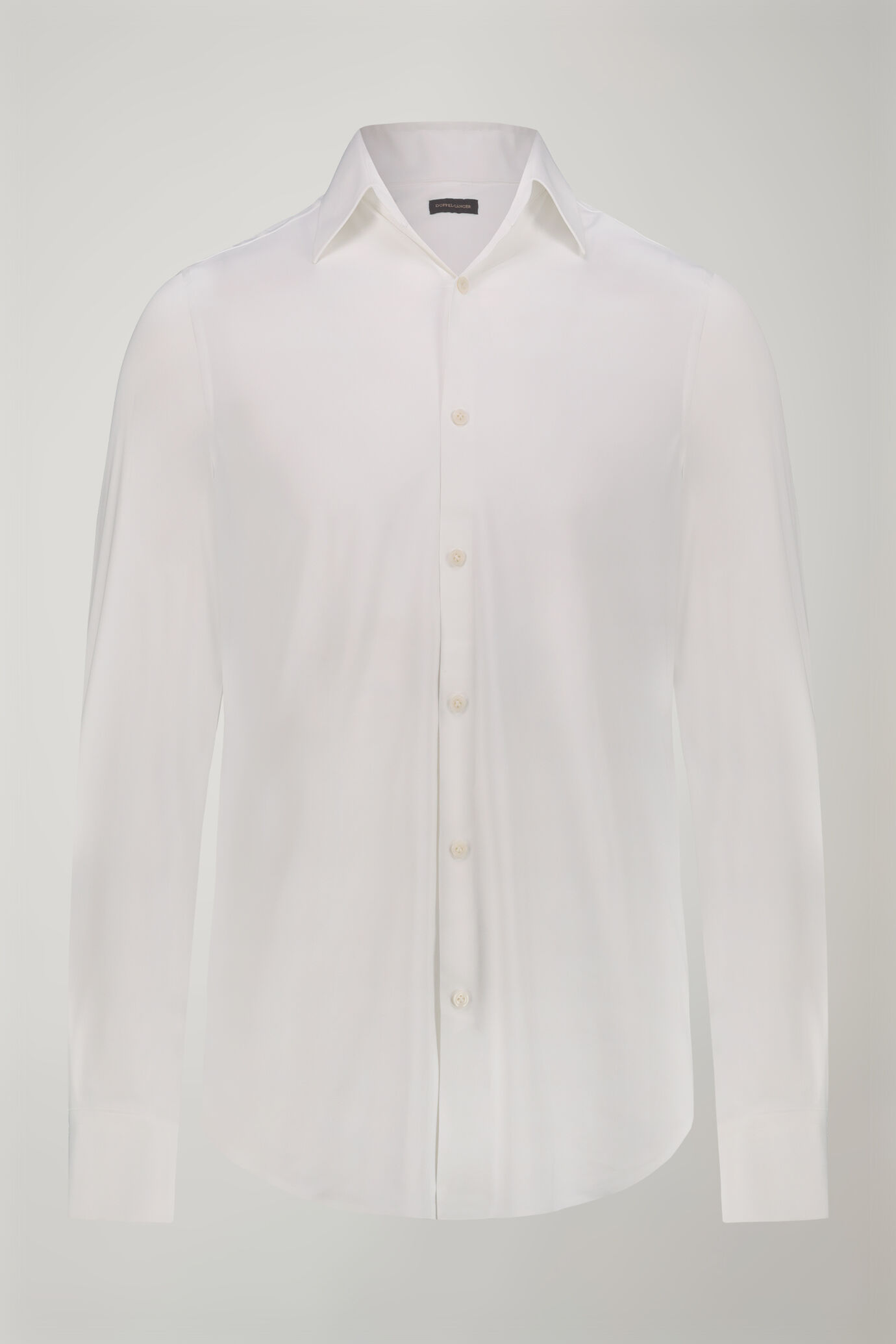 Camicia uomo termosaldata con collo classico tessuto in nylon tinta unita regular fit image number 4